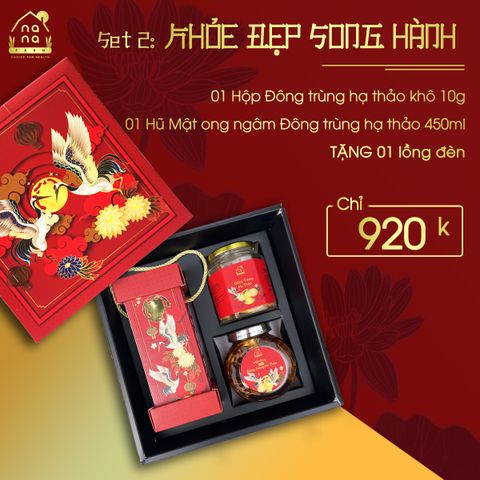 Set 2: KHỎE ĐẸP SONG HÀNH - ĐÔNG TRÙNG HẠ THẢO NANAFARM