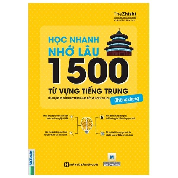 Học Nhanh Nhớ Lâu 1500 Từ Vựng Tiếng Trung Thông Dụng