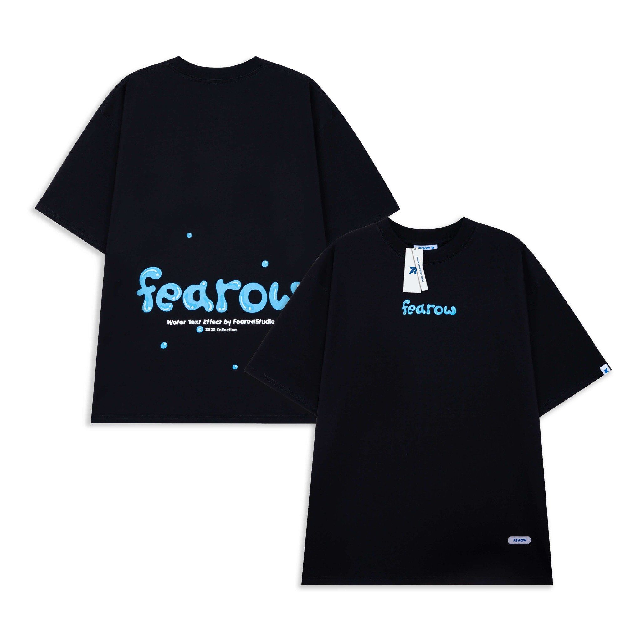 WATER TEXT TEE / BLACK
