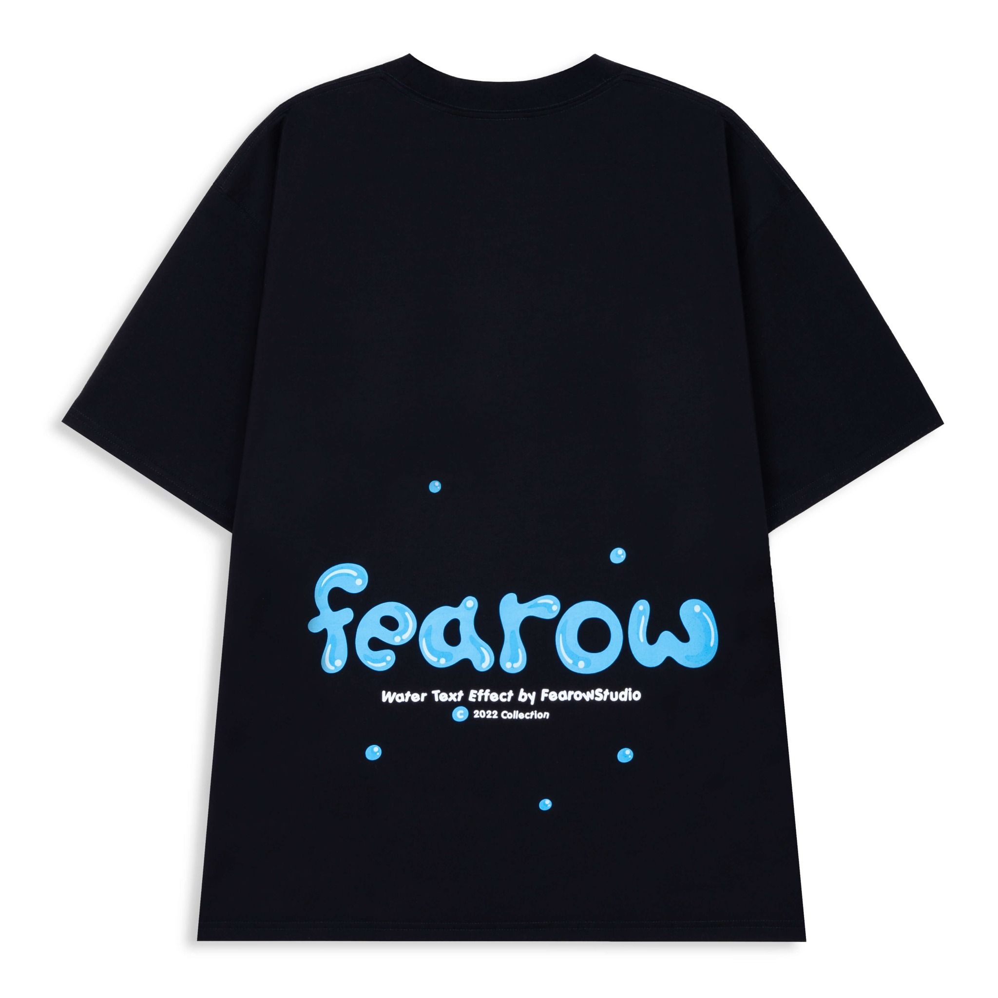 WATER TEXT TEE / BLACK