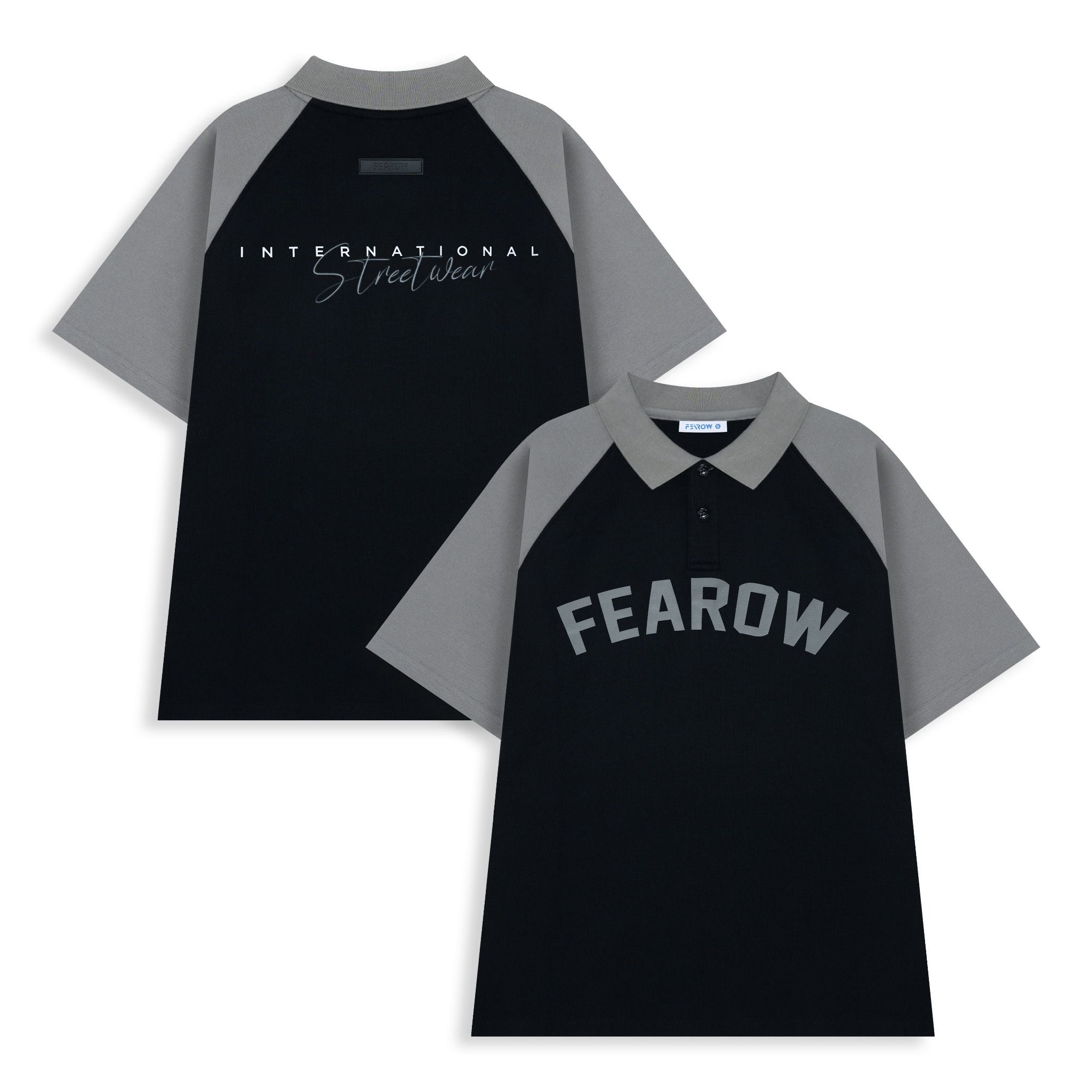 Polo Raglan Fearow Basic 2023 / Black & Gray