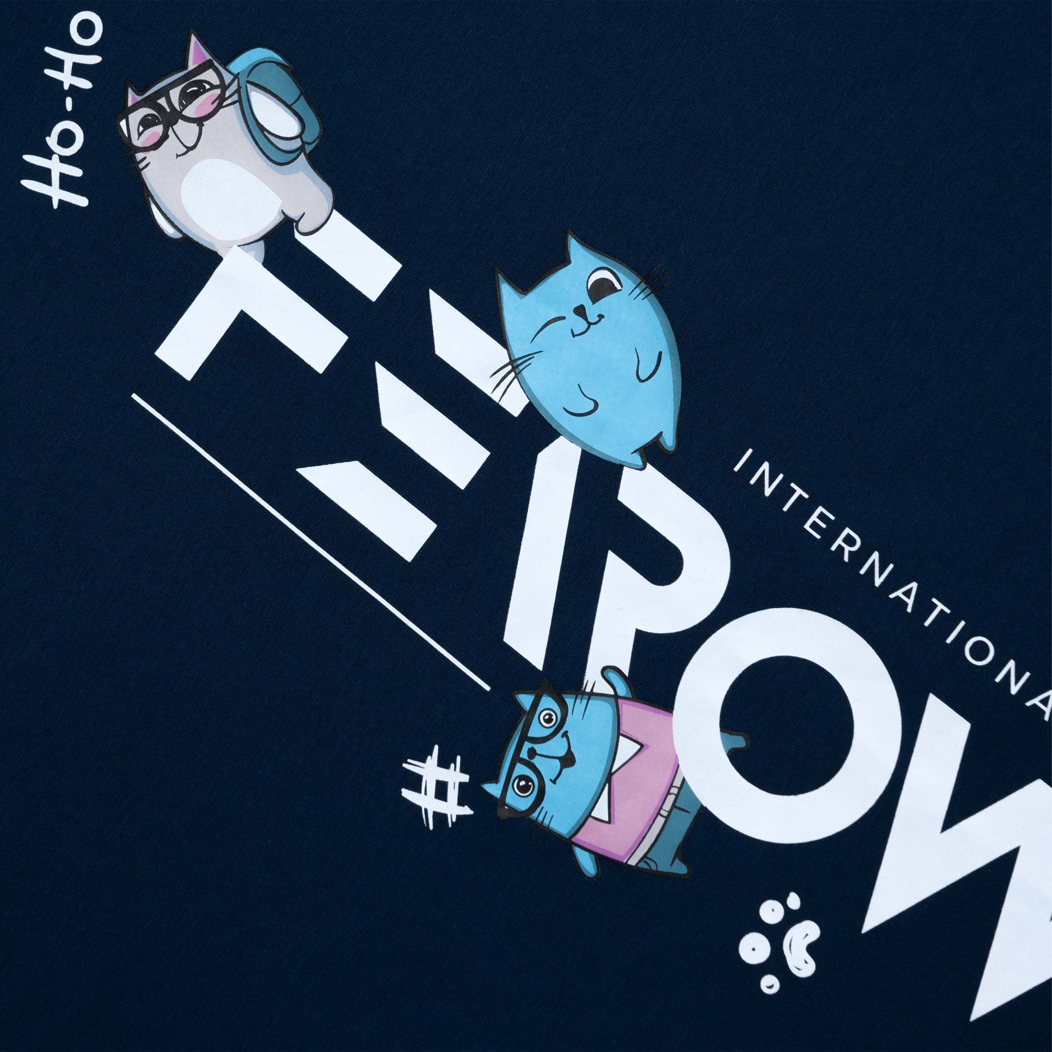 Fearow Meow Walking Tee / Navy Peony