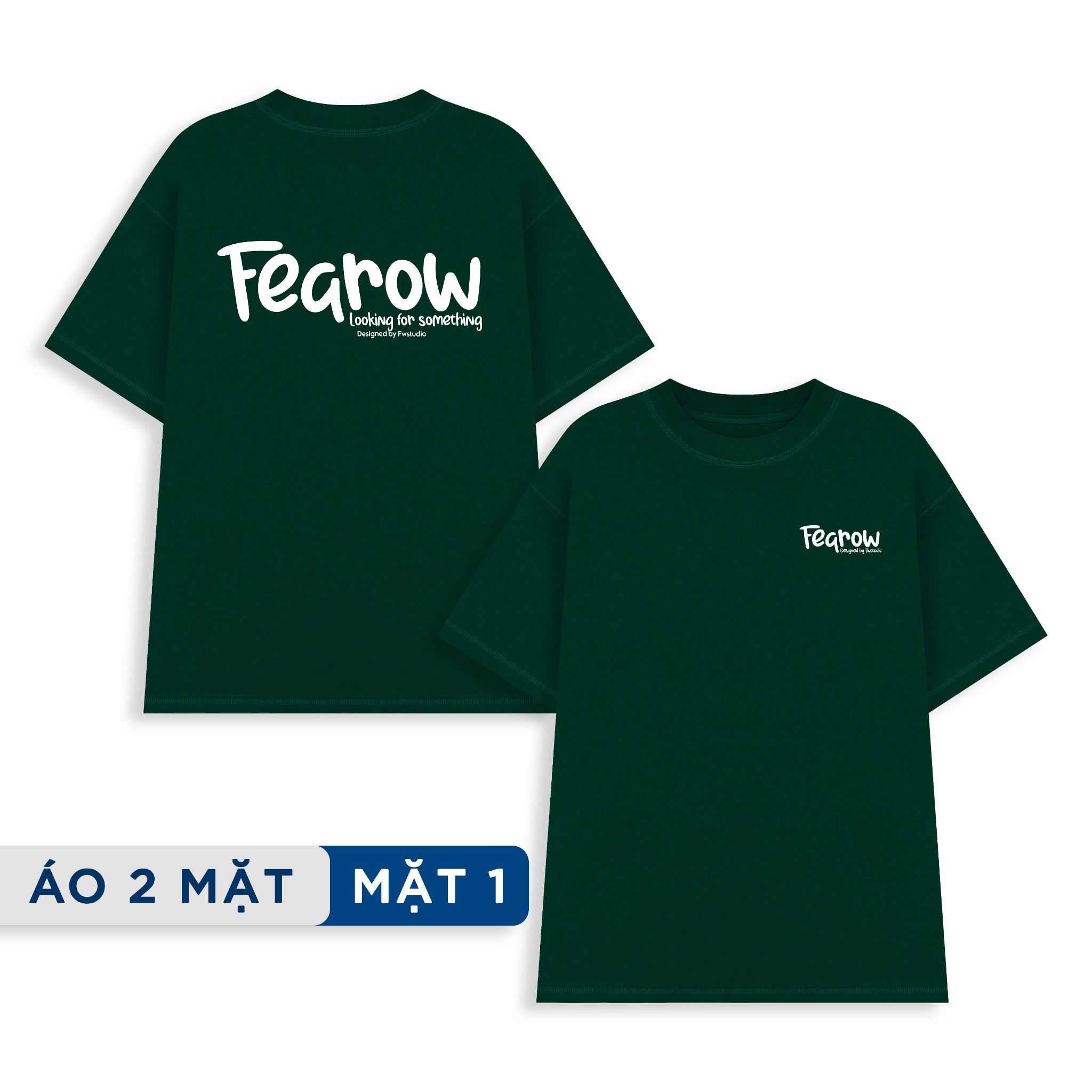 Fearow Double Tee Collection - Pixel Corgi / Deep Green