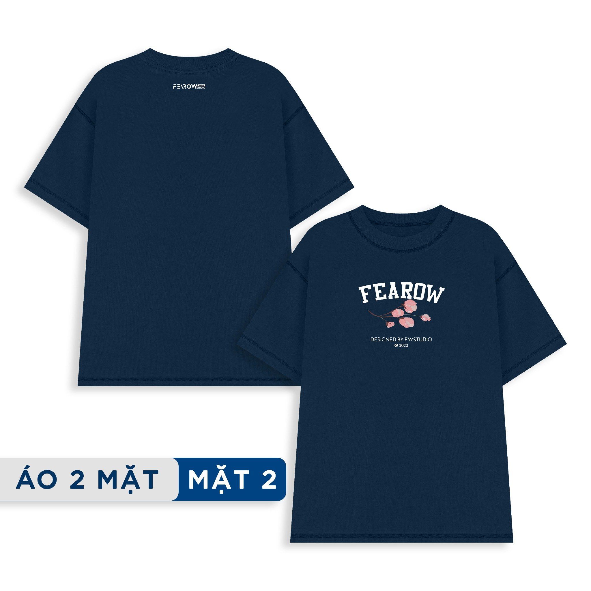 Fearow Double Tee Collection - Floral / Navy