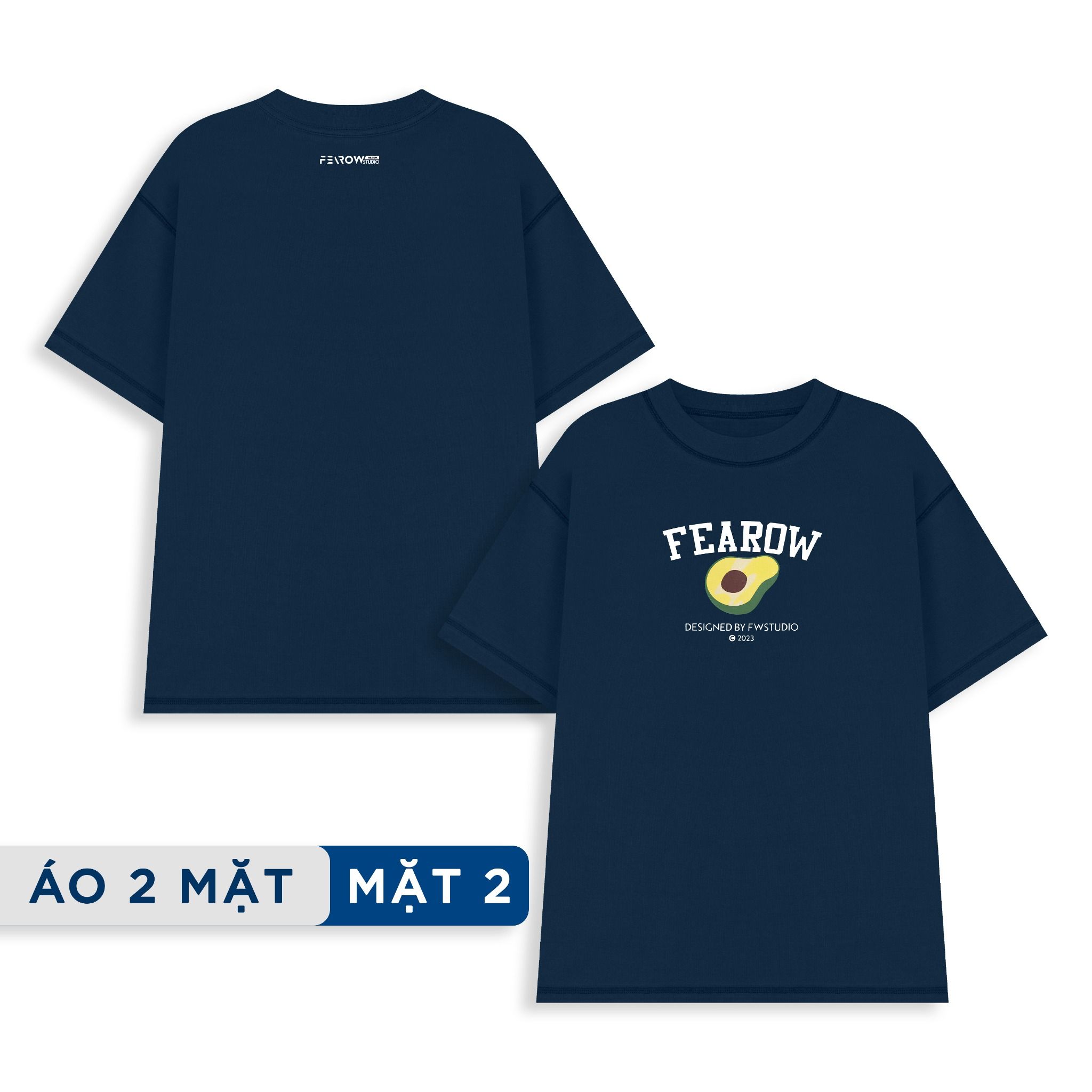 Fearow Double Tee Collection - Avocado / Navy