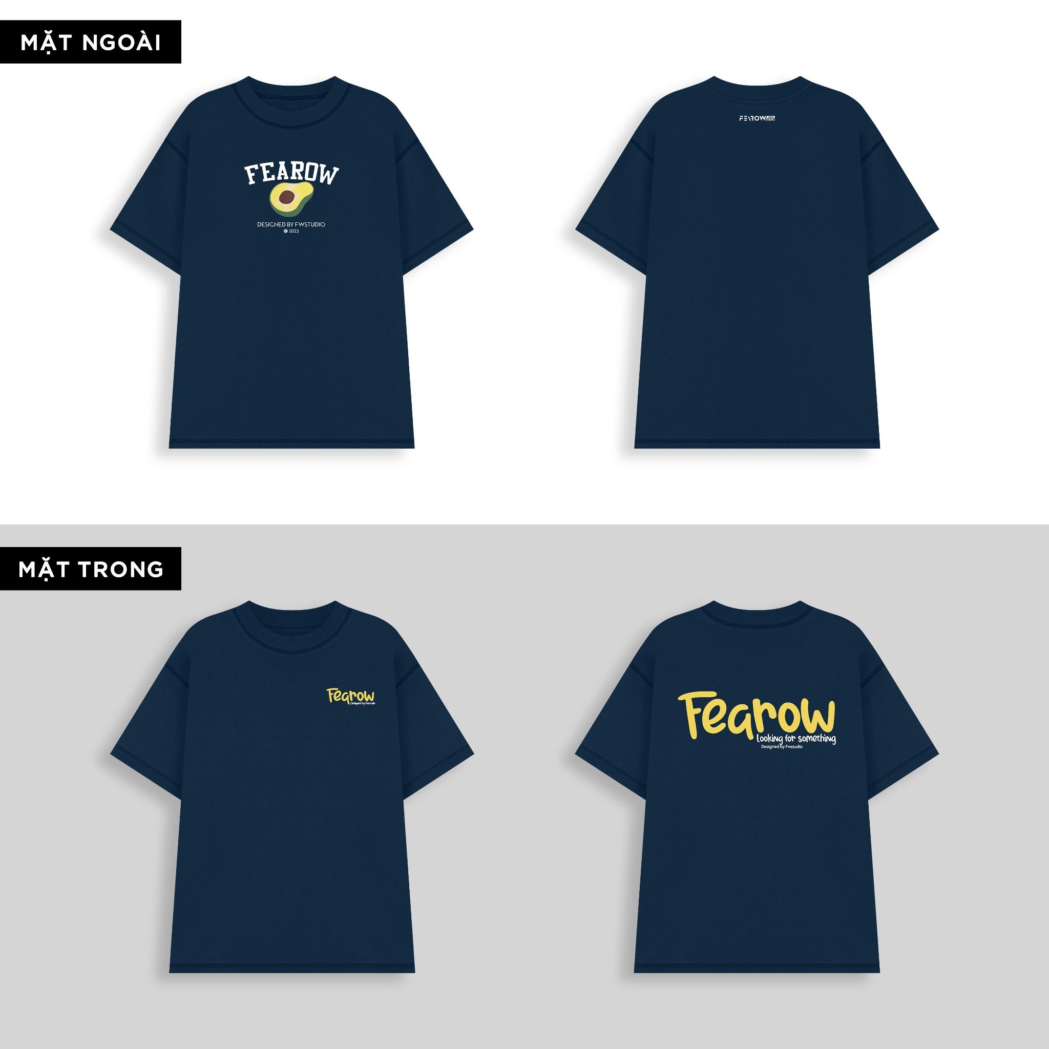 Fearow Double Tee Collection - Avocado / Navy