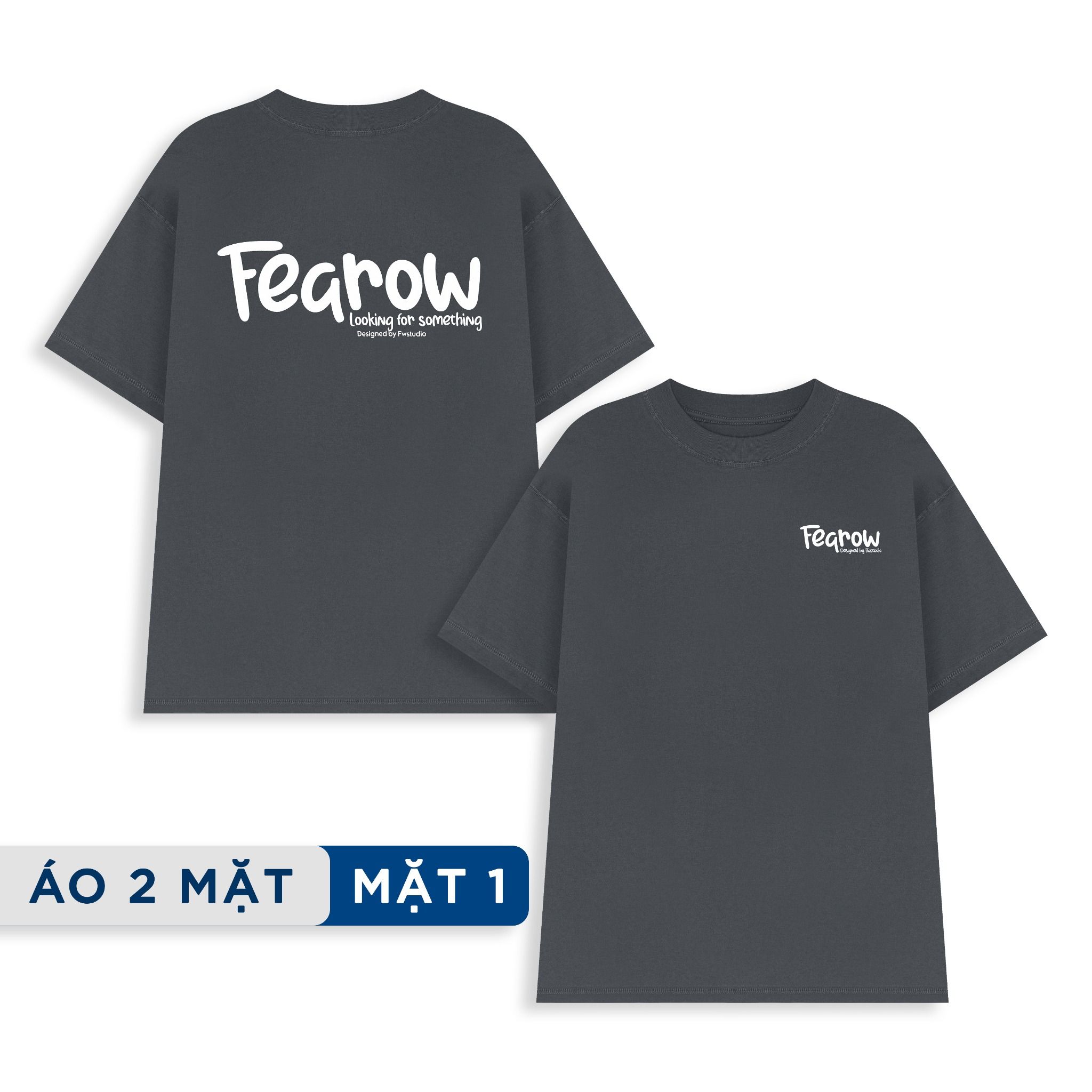 Fearow Double Tee Collection - Donut / Gray Pinstripe