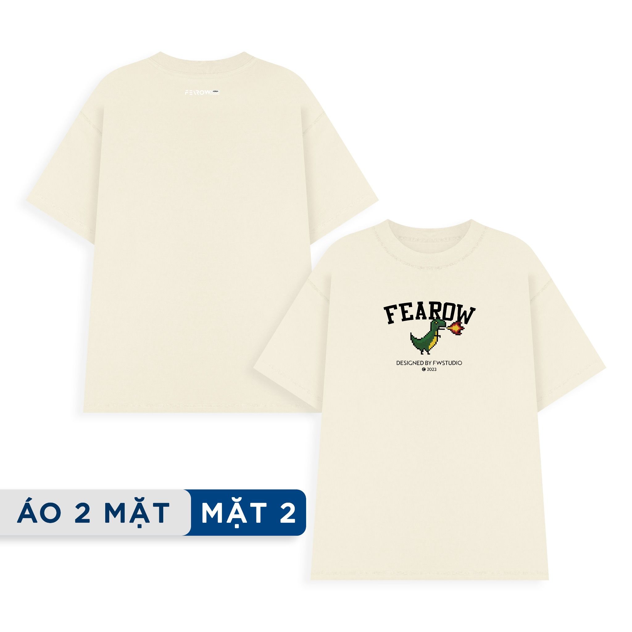 Fearow Double Tee Collection - Dinosaur / Whitecap Gray