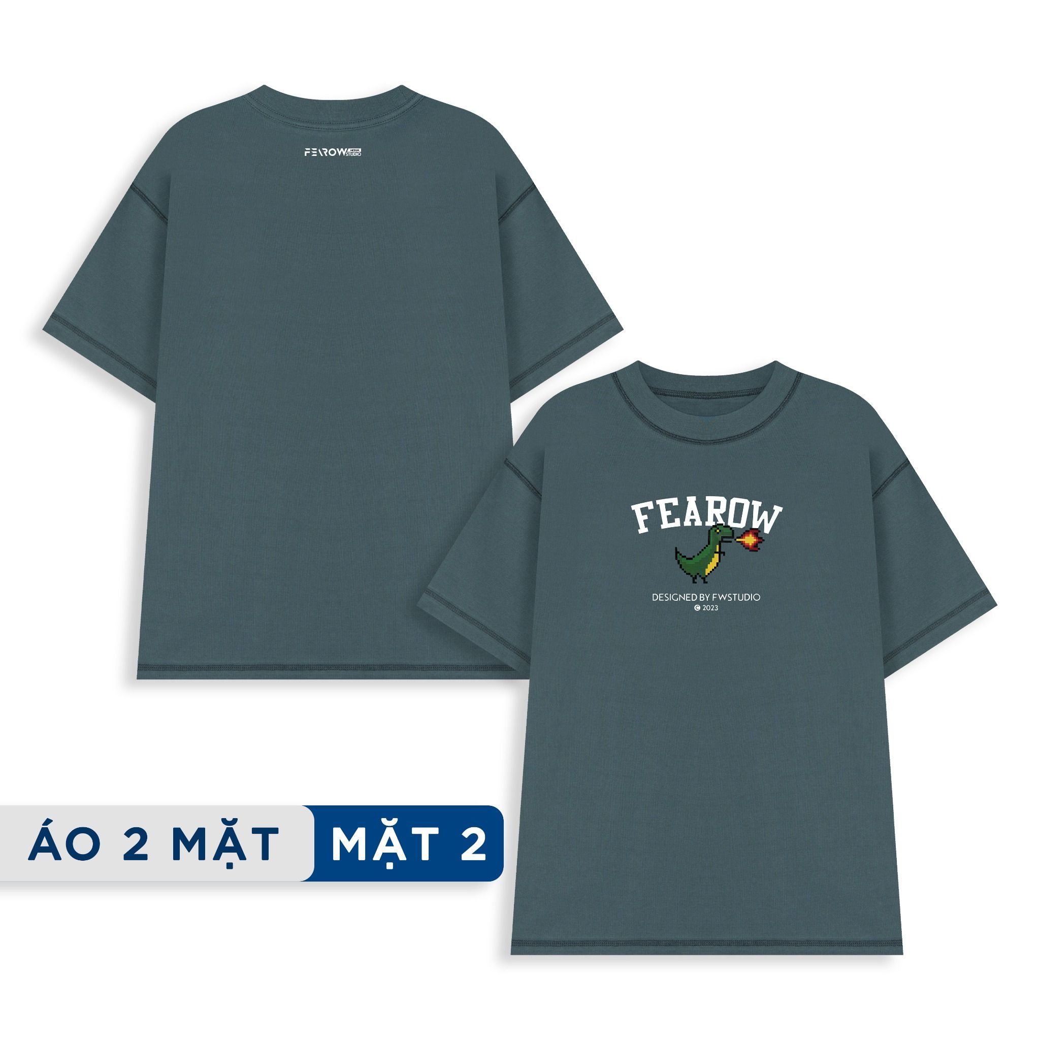 Fearow Double Tee Collection - Dinosaur / Dark Slate