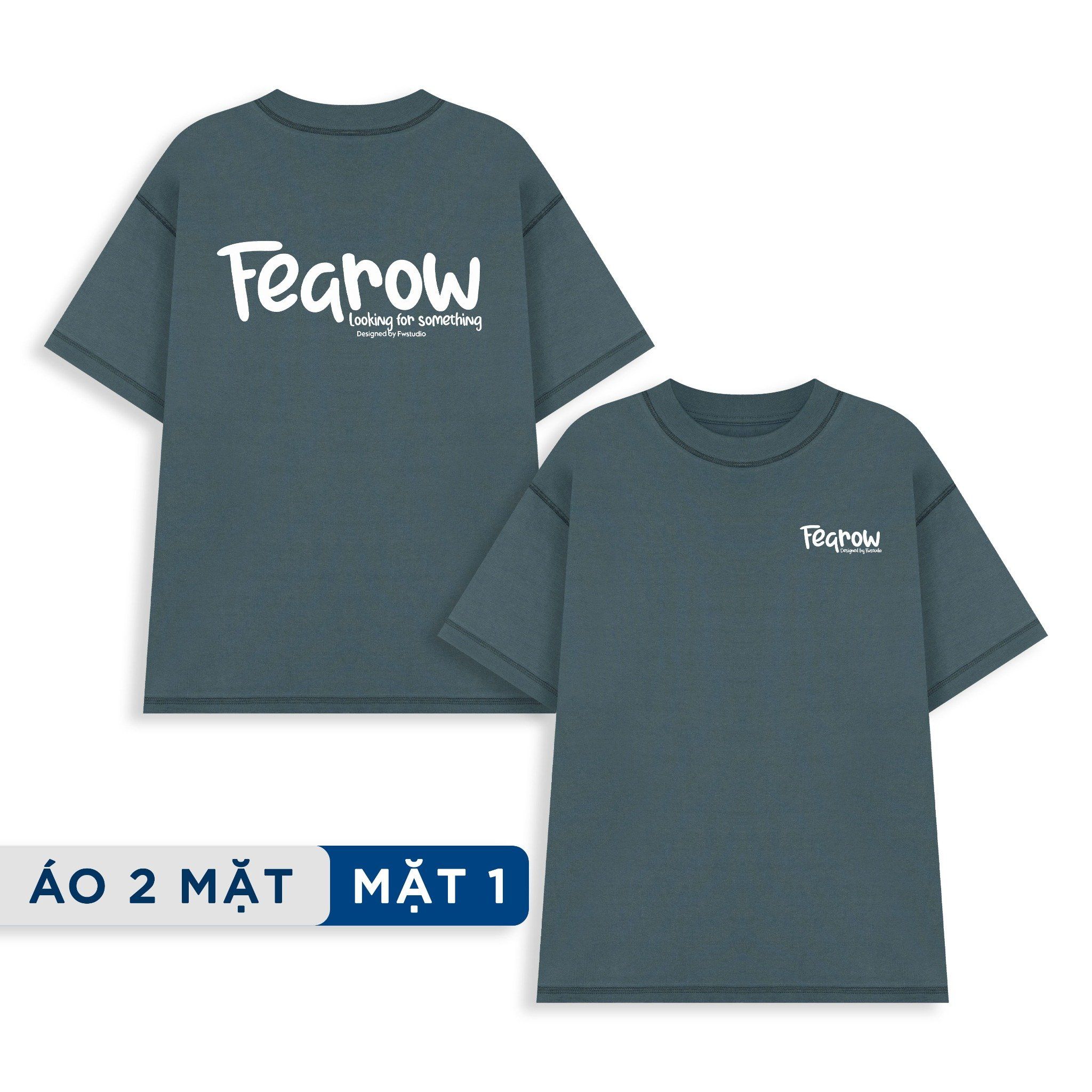 Fearow Double Tee Collection - Pixel Corgi / Dark Slate