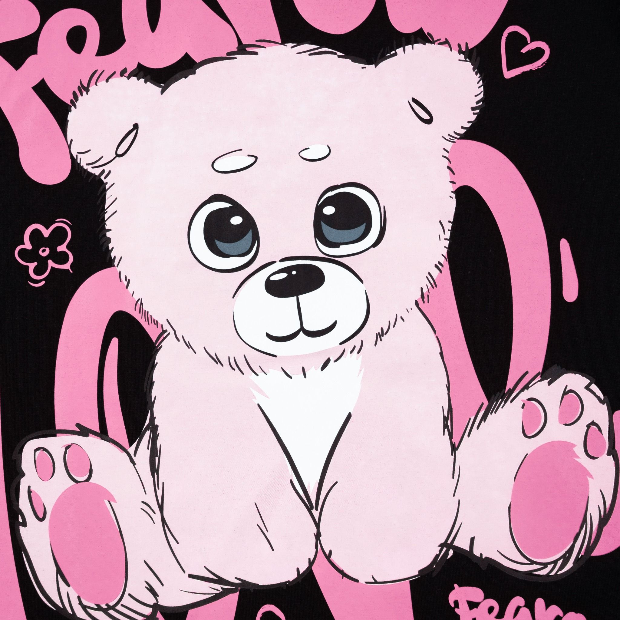 Áo Thun Fearow Cutie Bear / Black