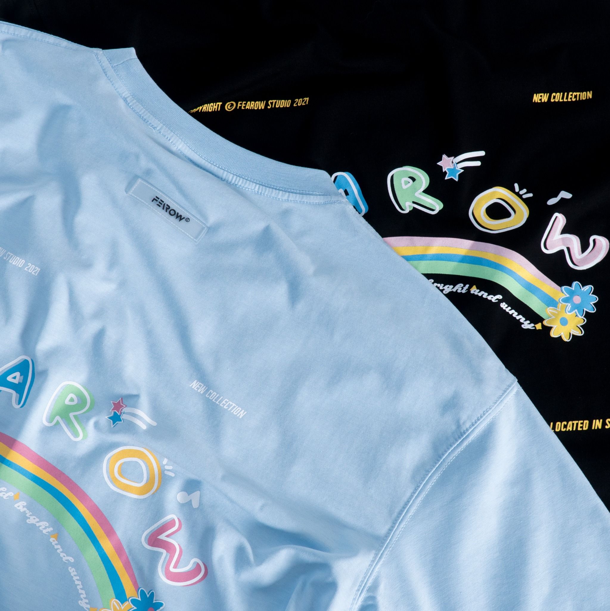Sweet Rainbow Tee - Sky Blue