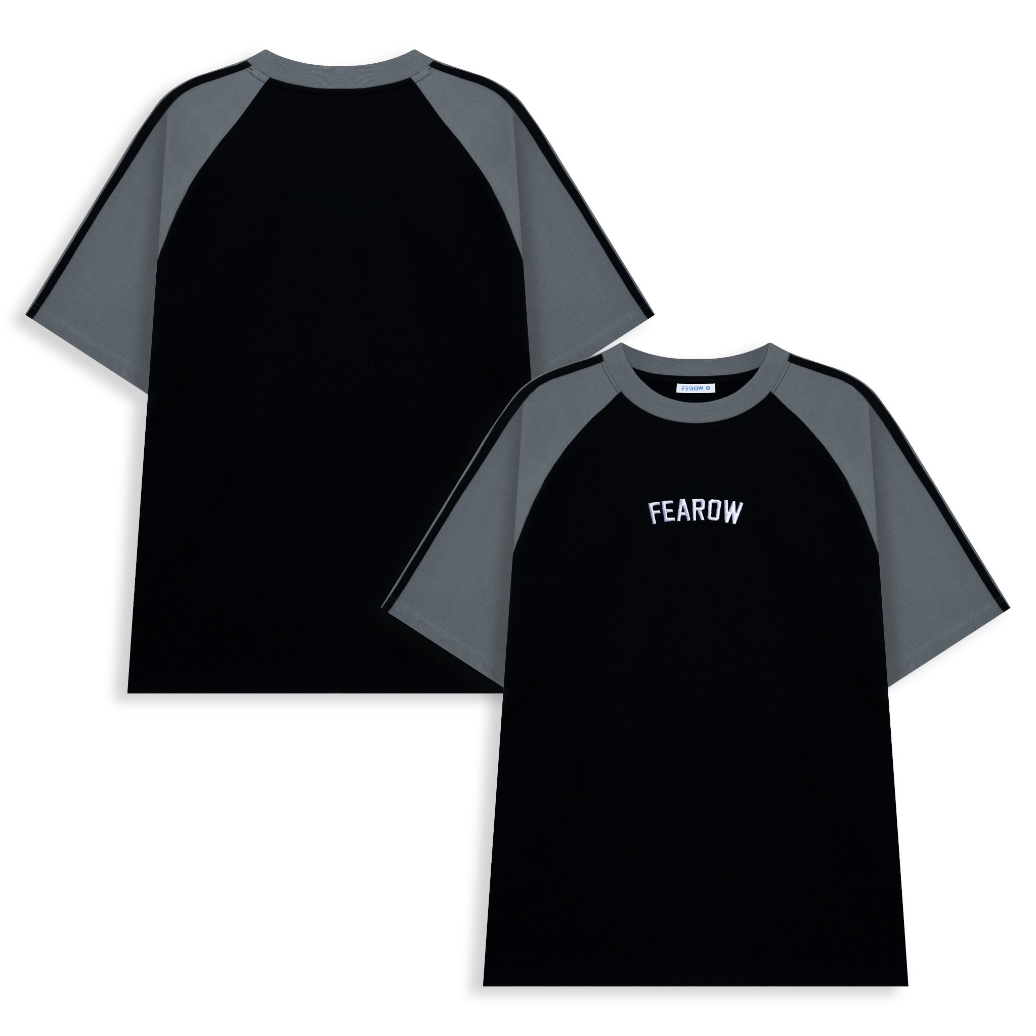 Fearow Raglan Basic Tee Thêu / Black & Gray