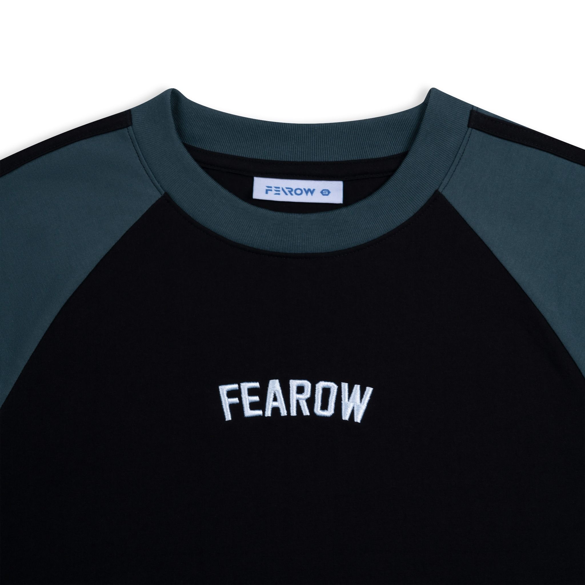 Fearow Raglan Basic Tee Thêu / Black & Dark Slate