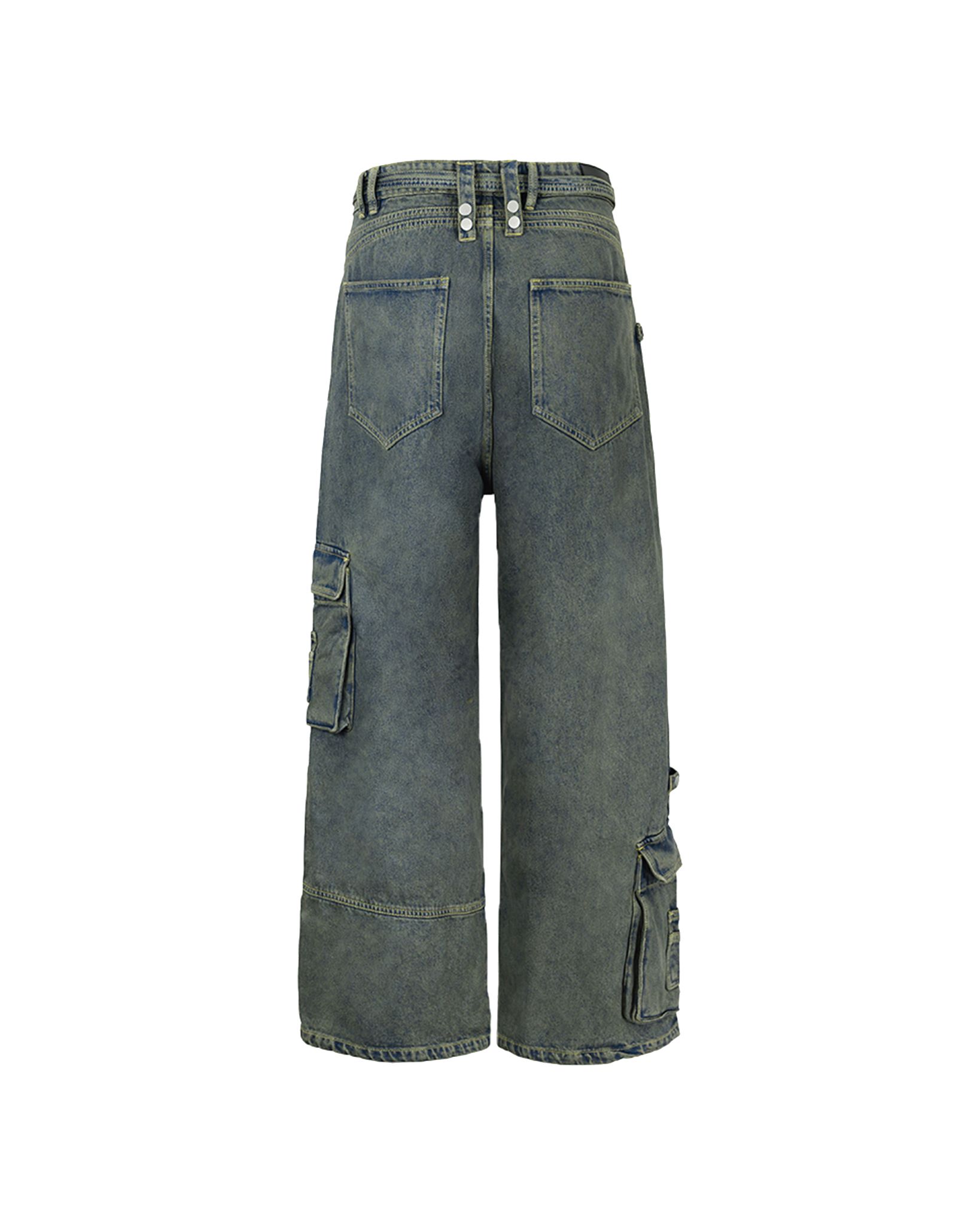 ERG11 - 'VIDA ESTATICA' CARGO JEANS - BLUE STONE