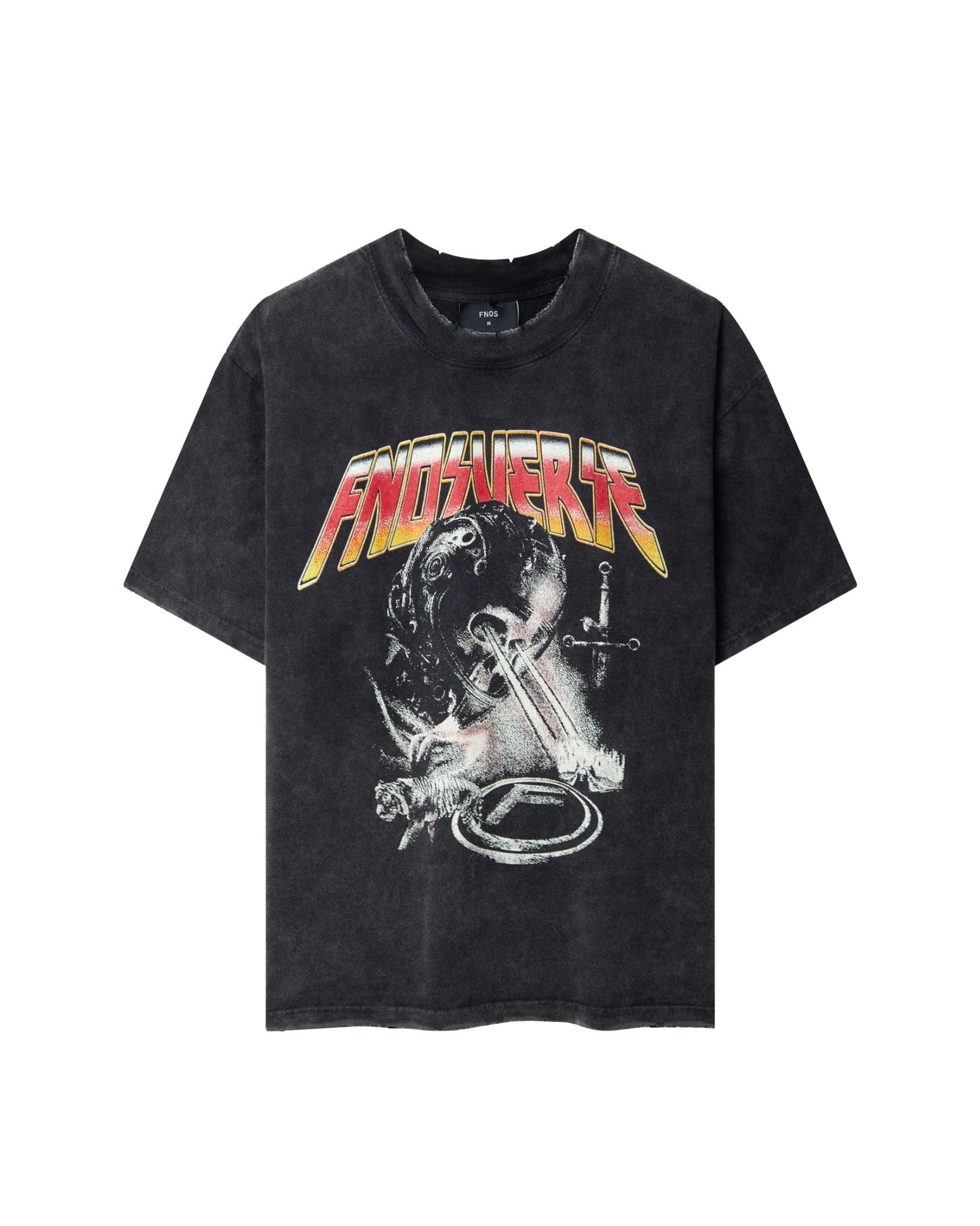 TWG30 - DREAM'S HAVEN DESTROYED WASHED TEE - BLACK