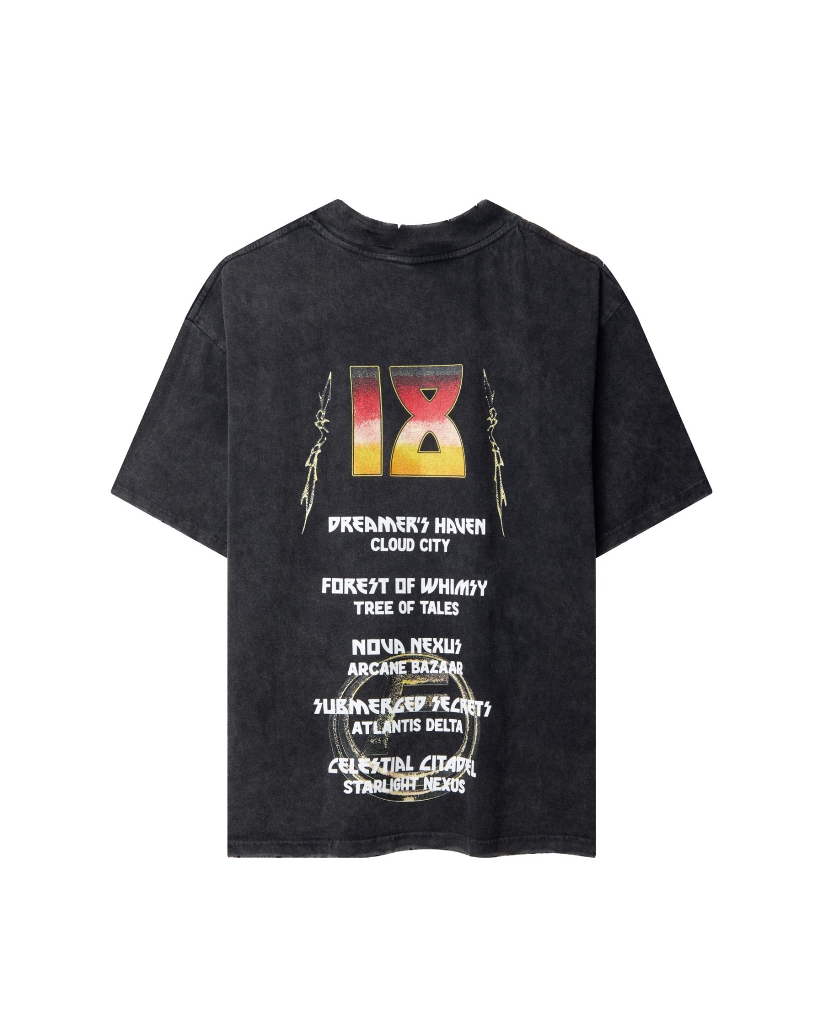 TWG30 - DREAM'S HAVEN DESTROYED WASHED TEE - BLACK