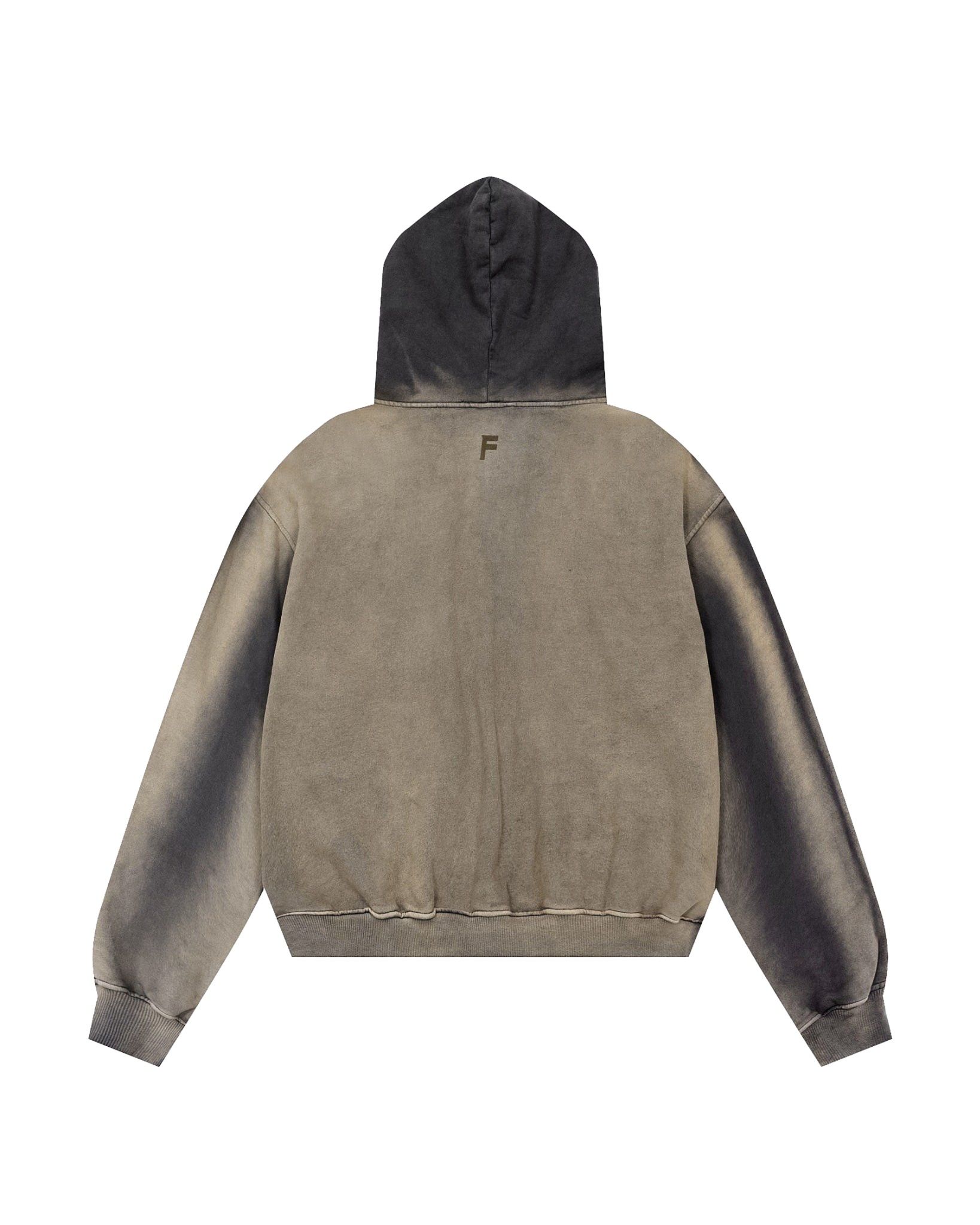 HD8 - 'INTROVERSE' DOUBLE ZIP HOODIE - SAND WASH