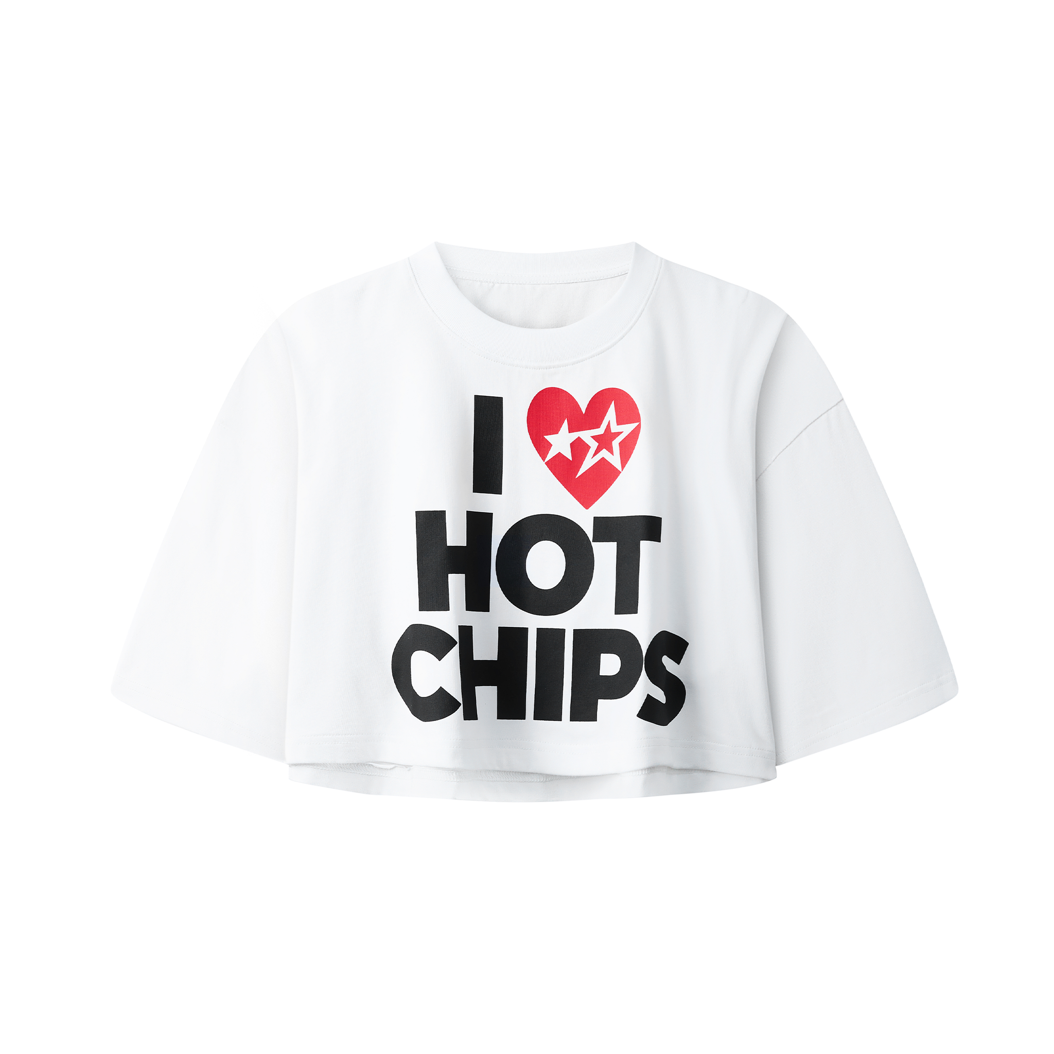 TCG3 - HOT CHIPS CROPTOP - WHITE