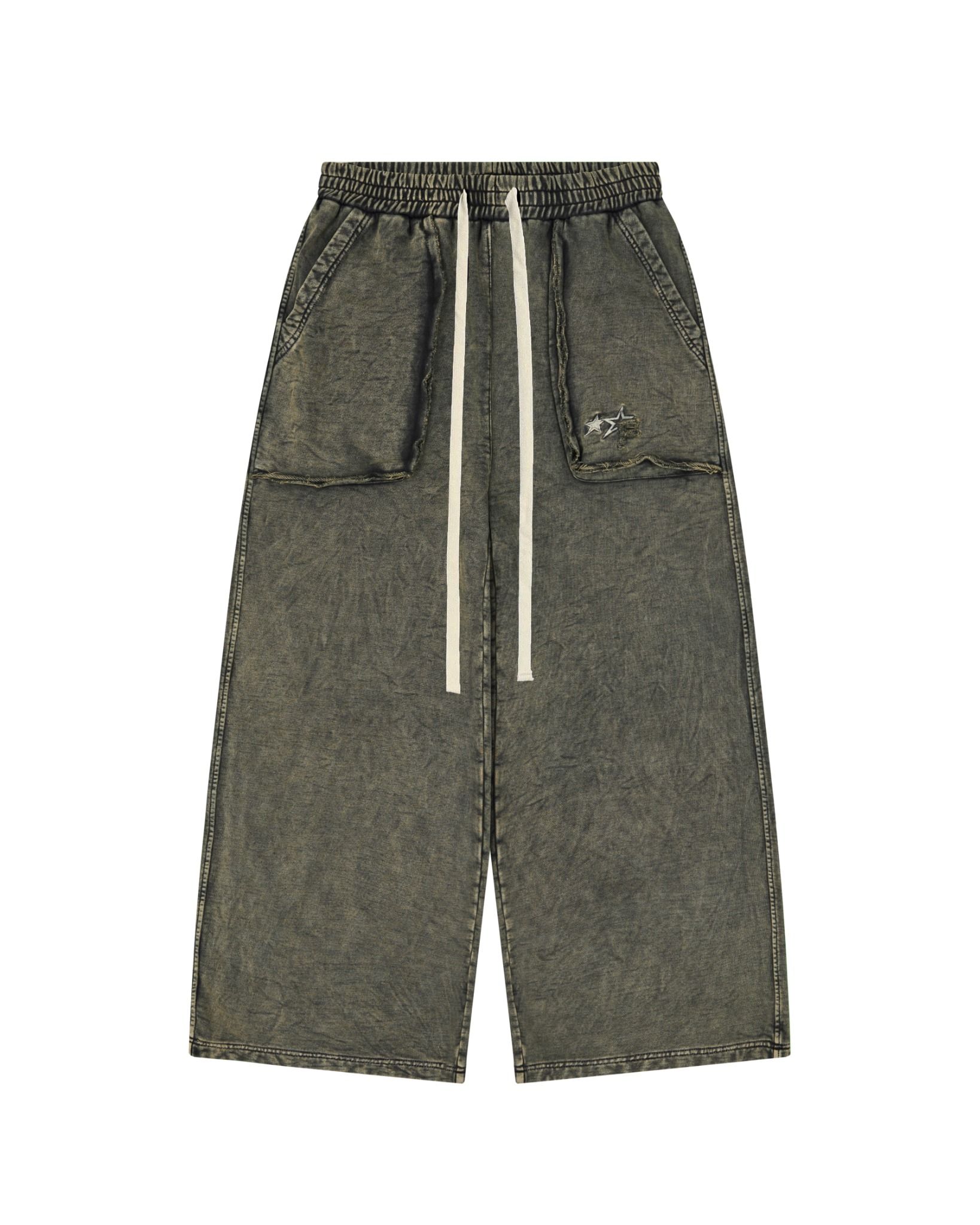 JGW4 - FNOS RÉVOLTE WASHED PANTS - OLIVE