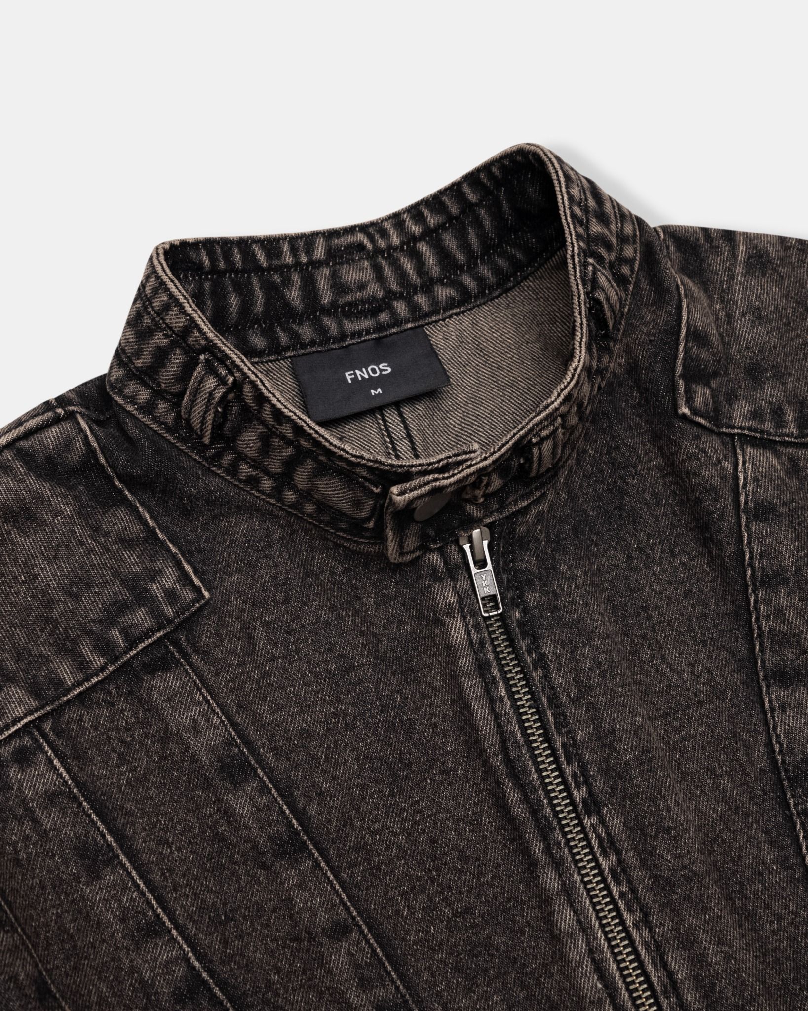 JKD2 - SI BON BIKER DENIM JACKET - VINTAGE BLACK