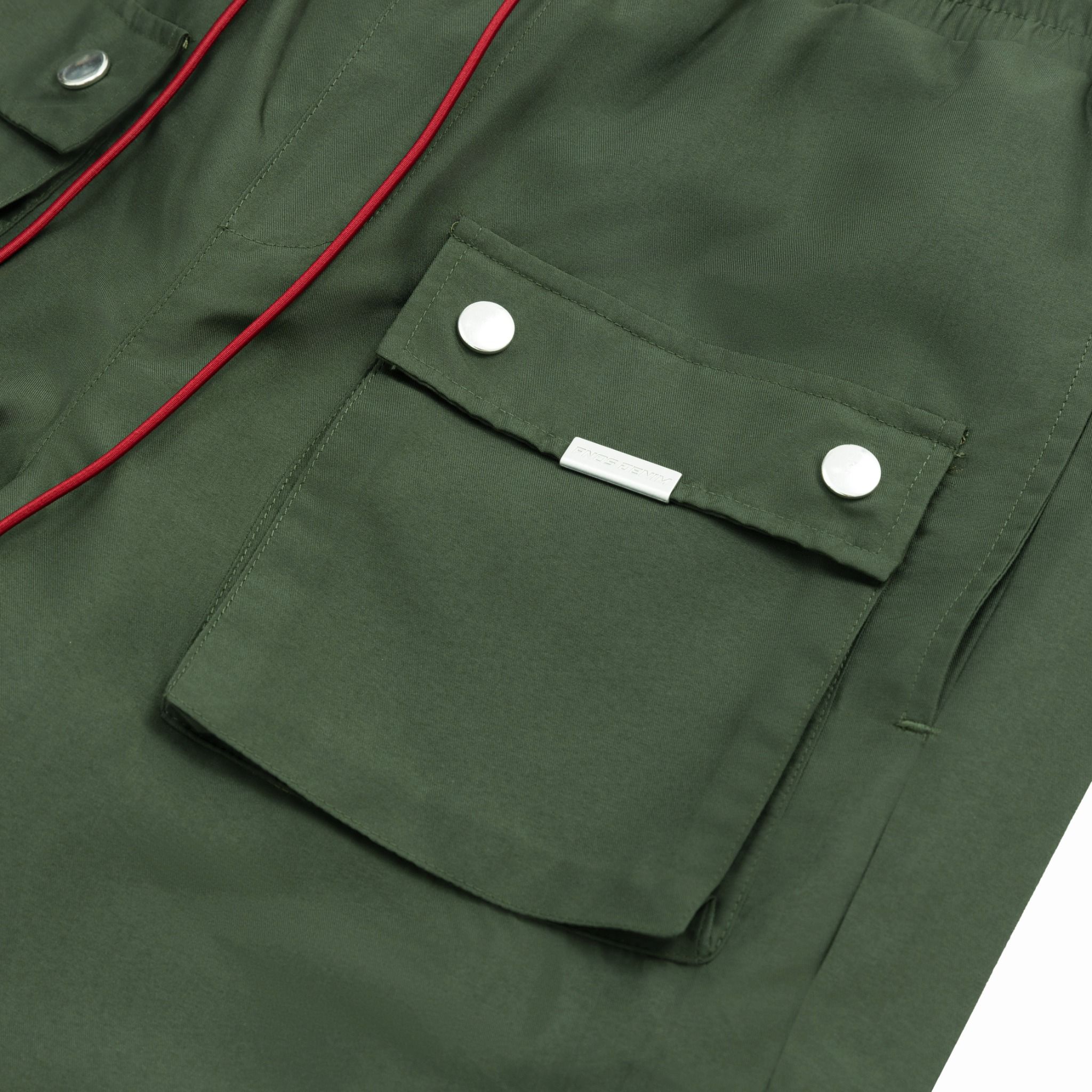 JGD6 - FNOS SNAP CARGO PANTS - OLIVE GREEN