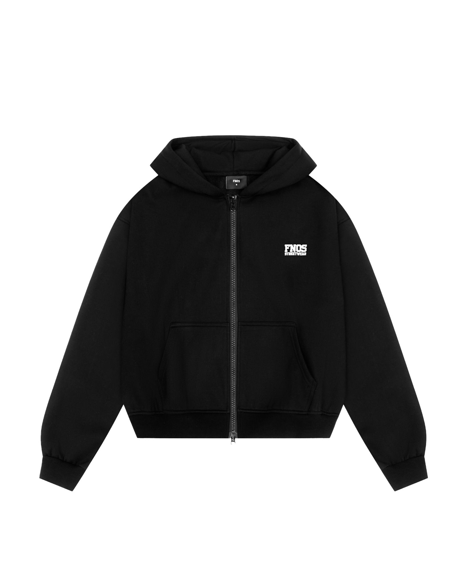 HD10 - BALANCE NUMBER DOUBLE ZIP HOODIE - BLACK