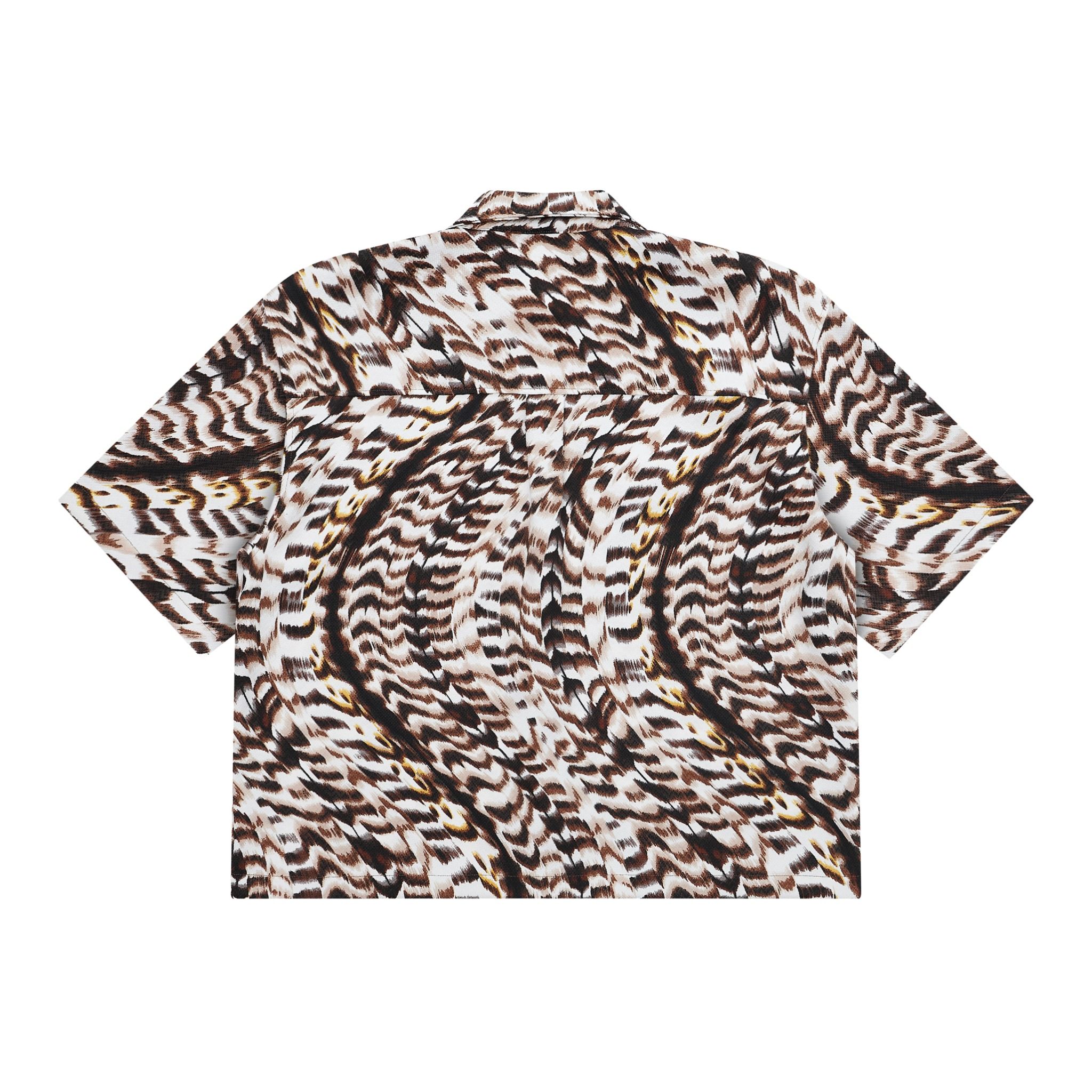 SH4 - SHORT-SLEEVE SHIRT WITH FEATHER-LEAF PATTERN