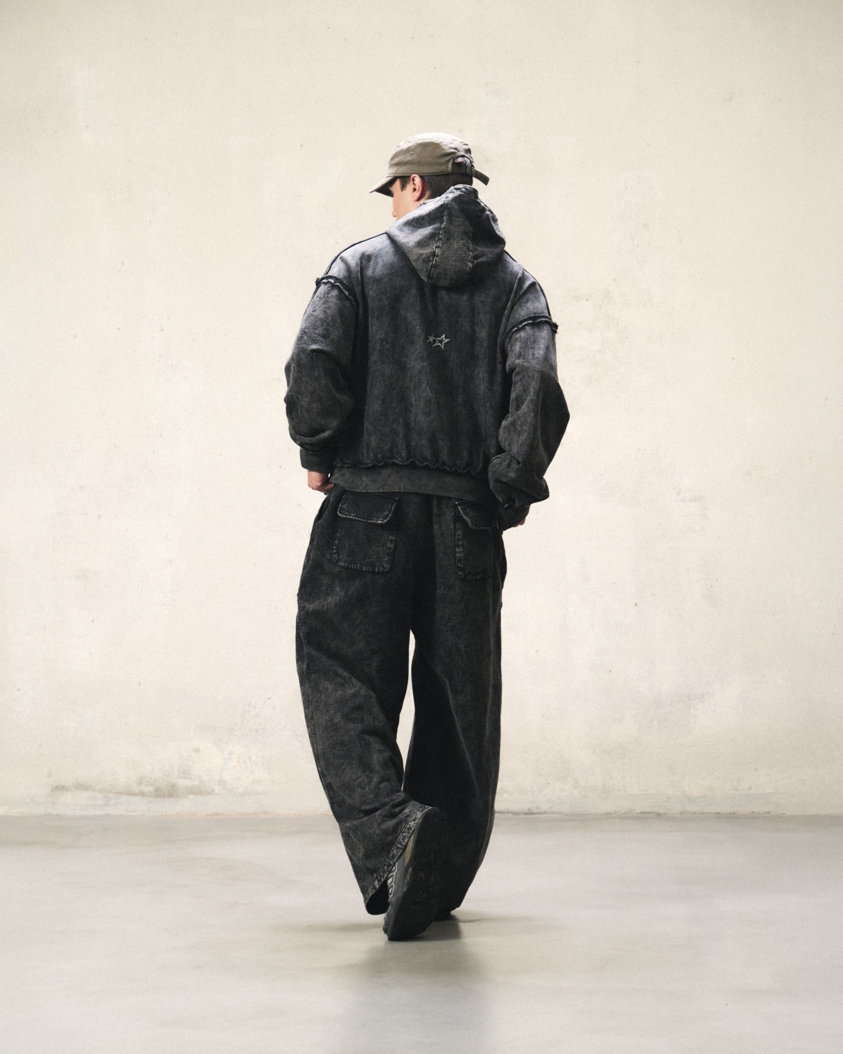 JGW3 - FNOS RÉVOLTE WASHED PANTS - DARK WASH