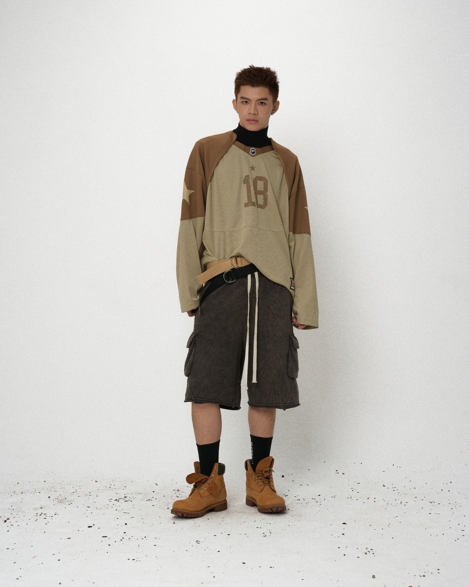JS6 - FNOS UNITED HOCKEY JERSEY - MOCHA/TAN