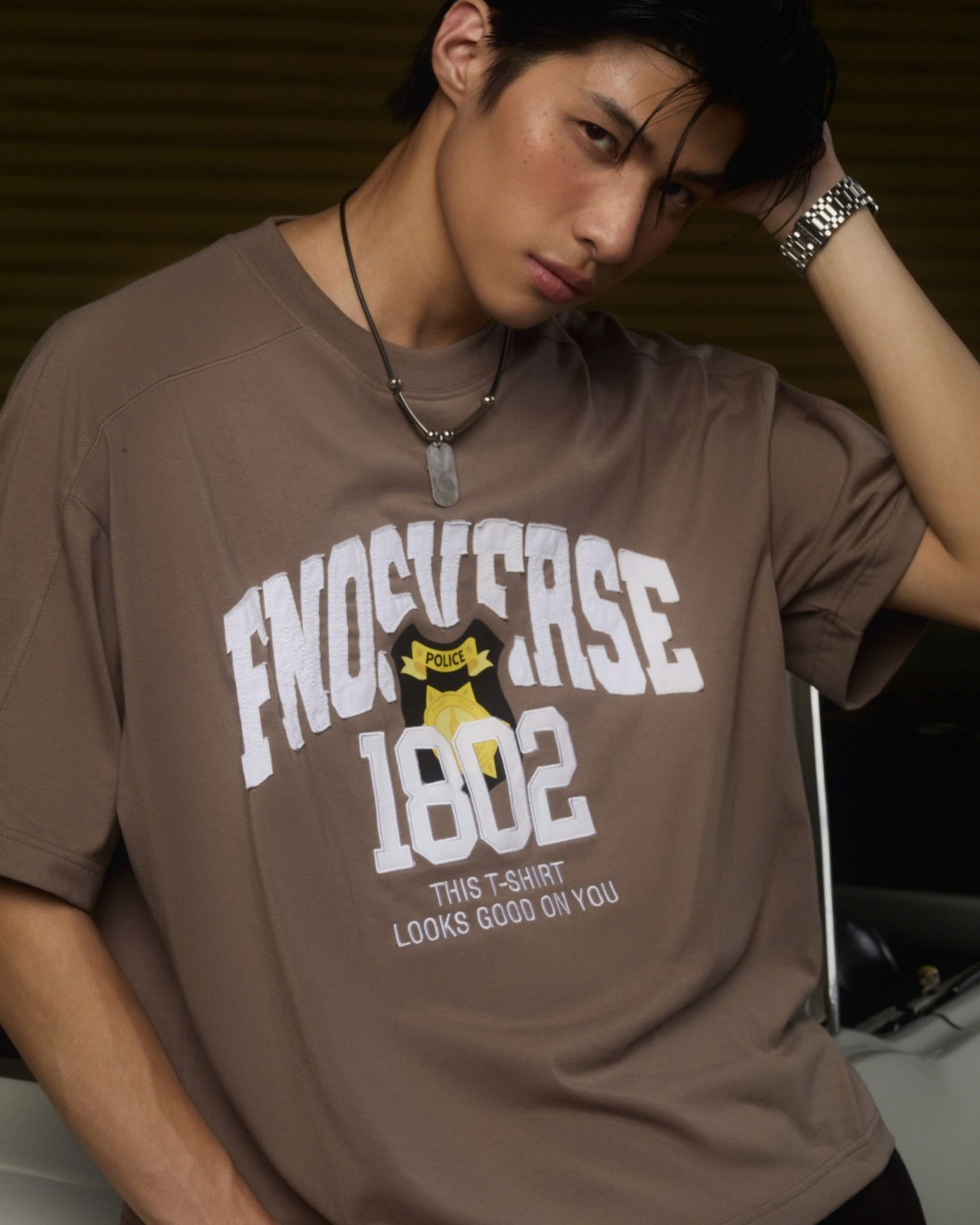 TSG43 - CALL1802 BOXY T-SHIRT - COFFEE