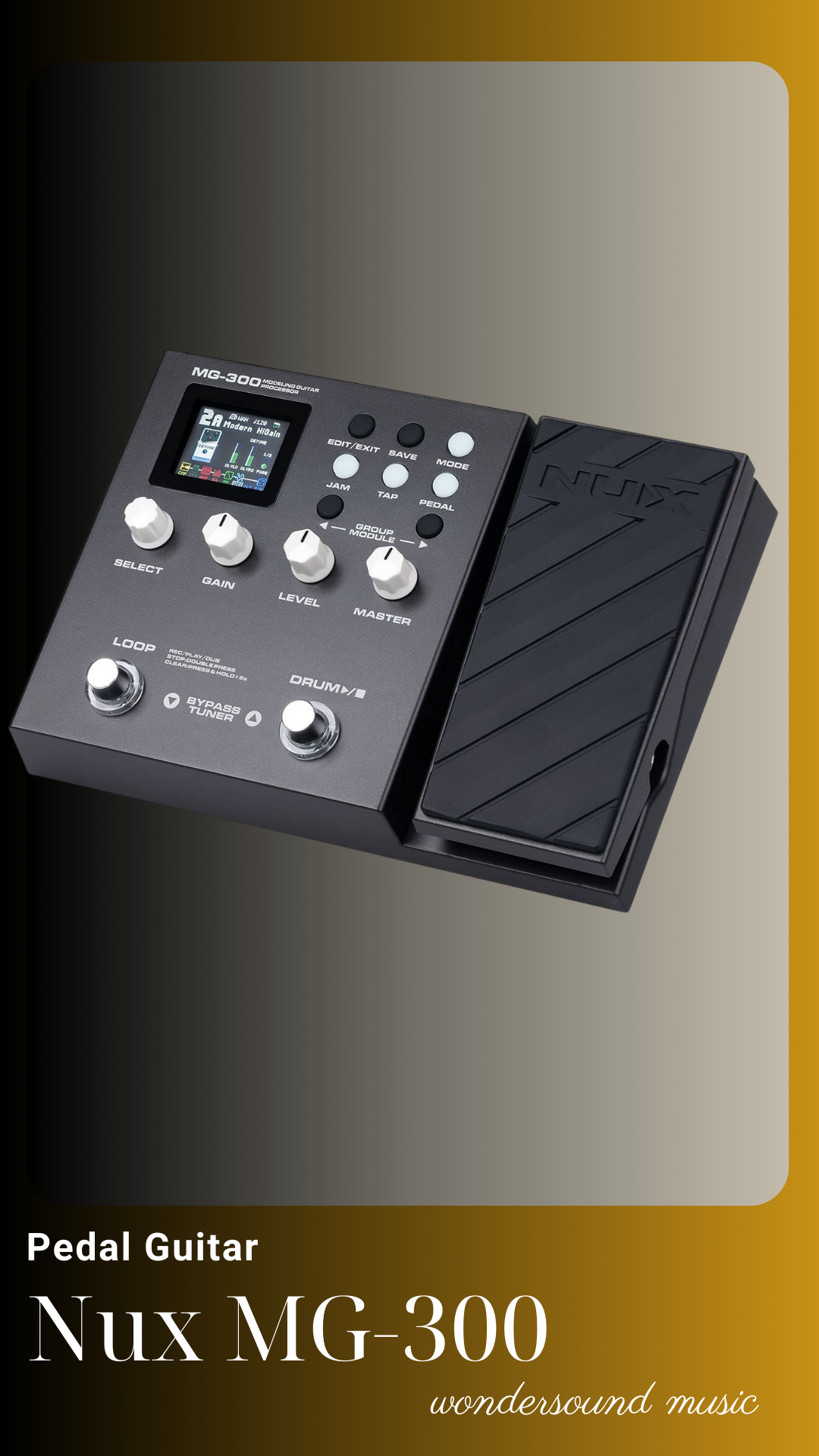 PEDAL GUITAR ELECTRIC (Multi Effects) NUX MG-300