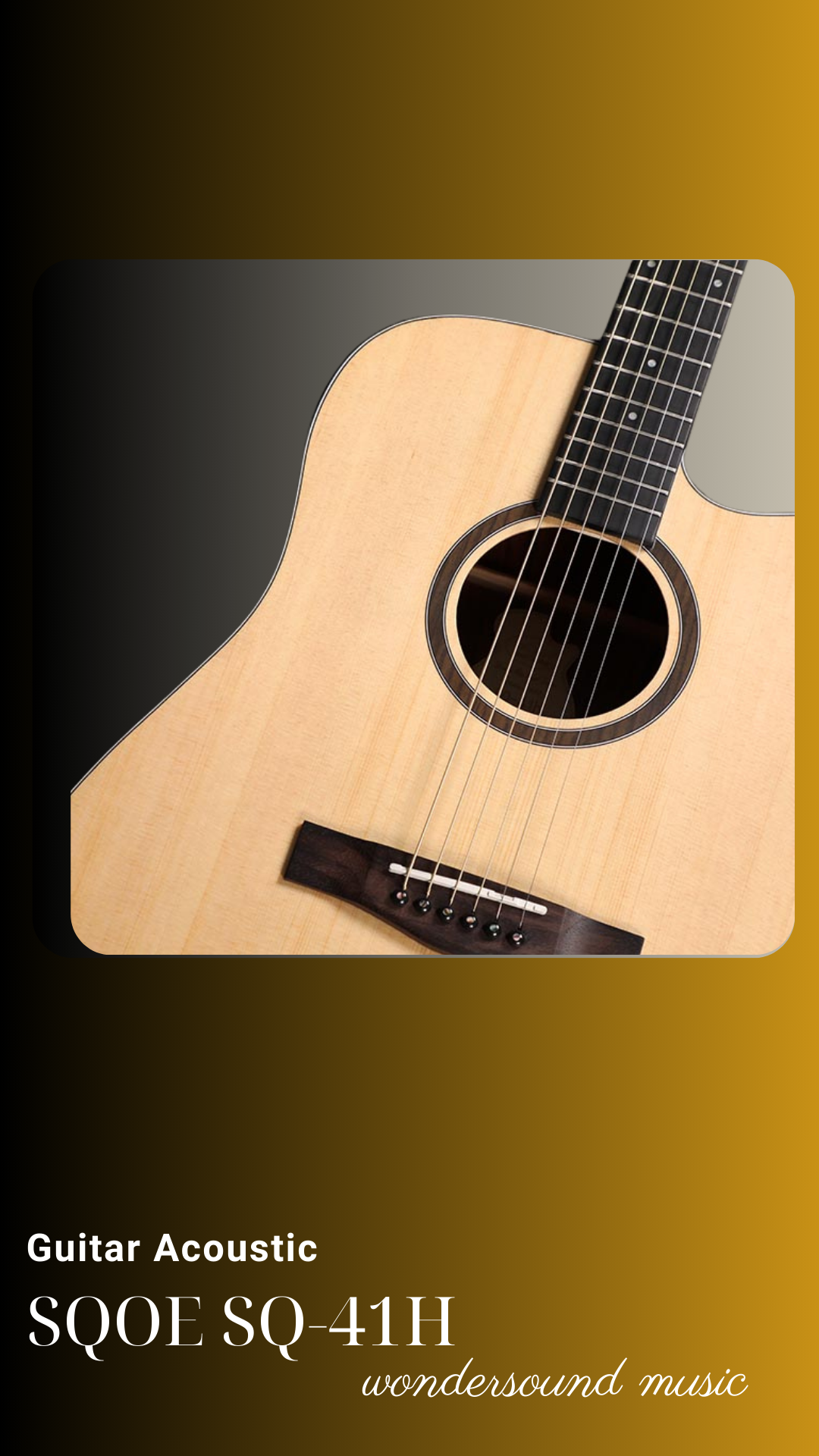  ACOUSIC GUITAR SQOE SQ-41H 