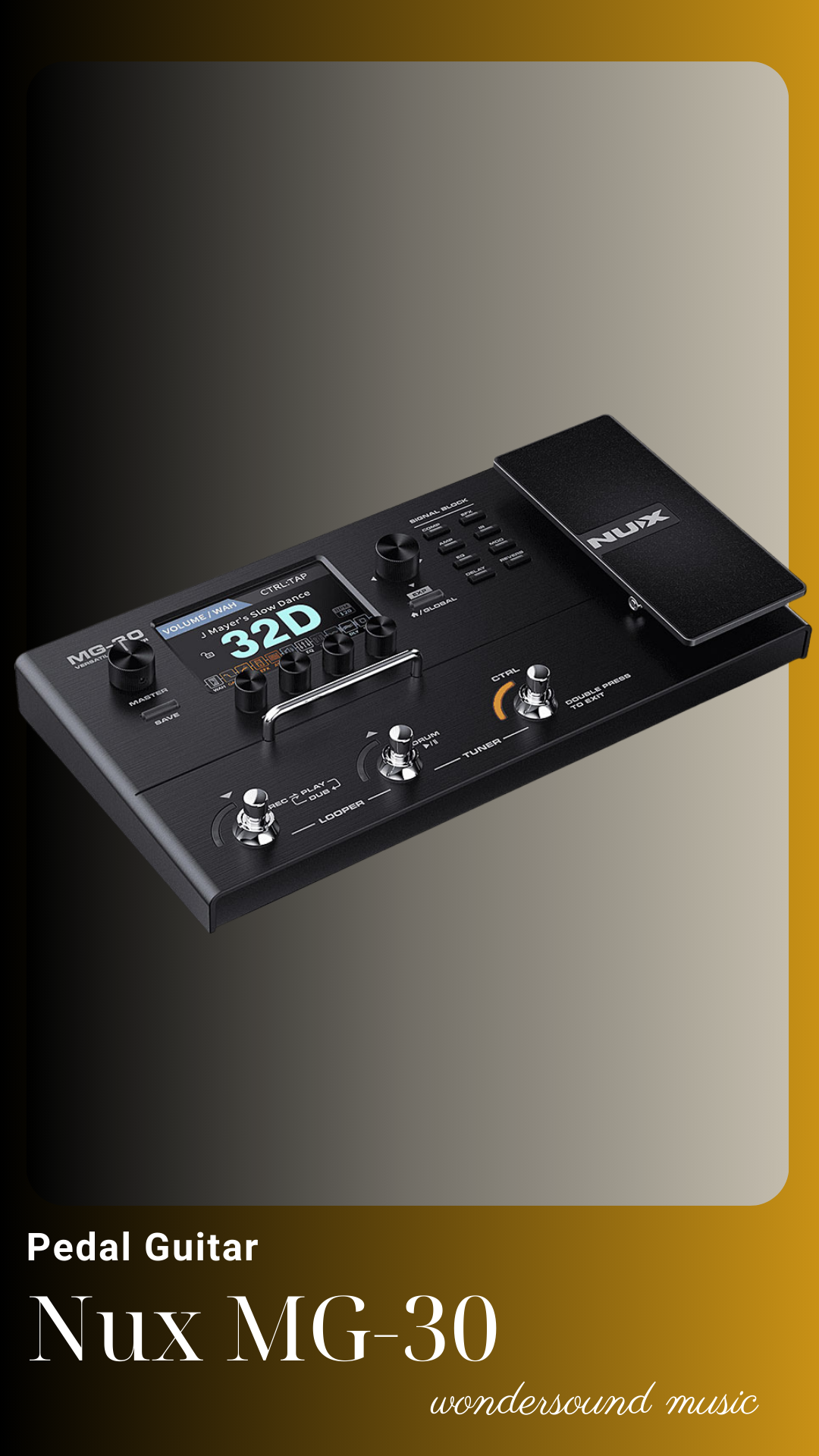 PEDAL GUITAR ELECTRIC (Multi Effects) NUX MG-30