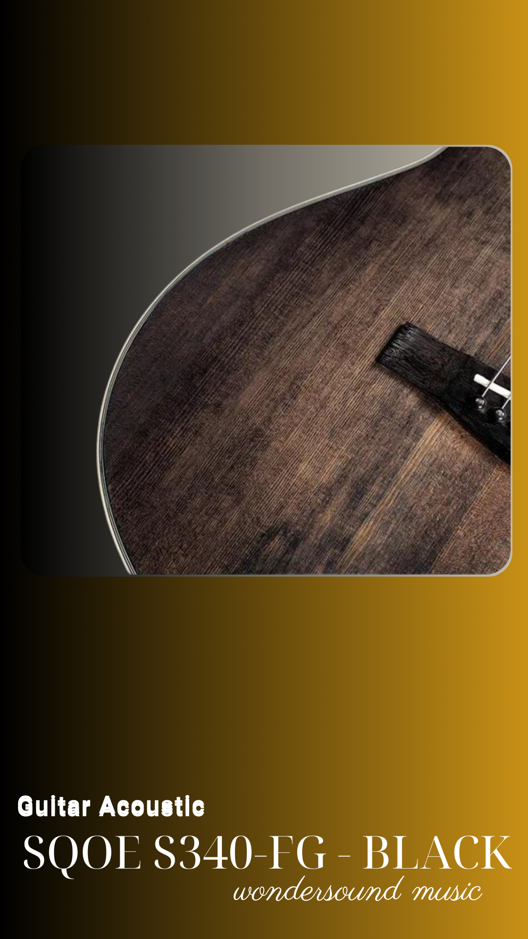 ACOUSIC GUITAR SQOE S340-FG BLACK