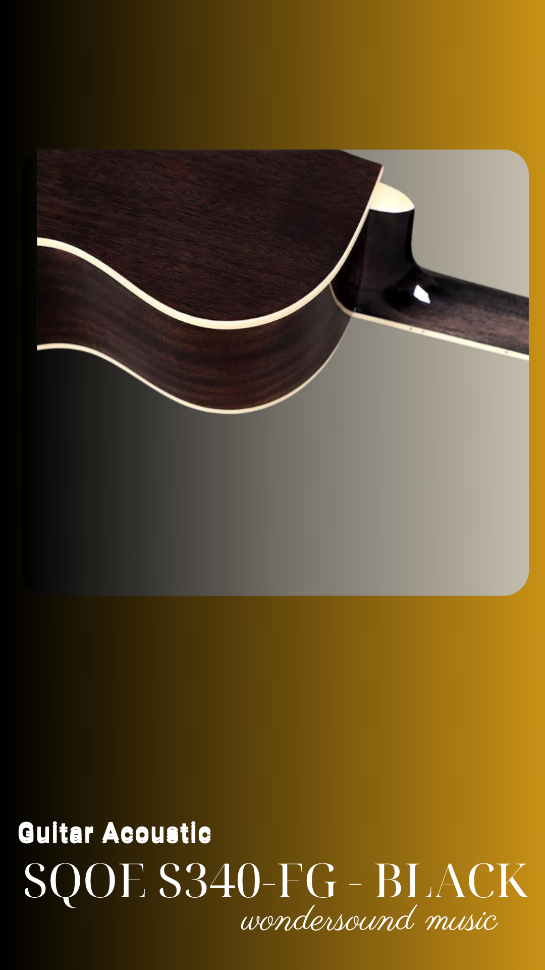 ACOUSIC GUITAR SQOE S340-FG BLACK