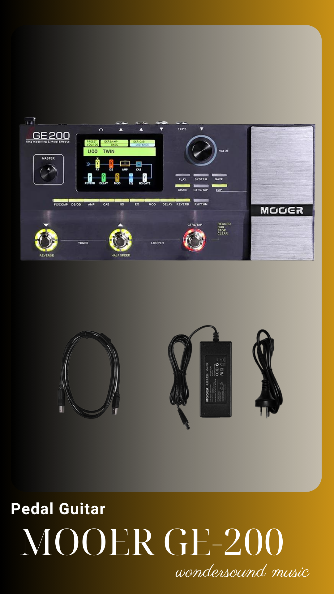  PEDAL GUITAR ELECTRIC (Multi Effects) MOOER GE-200 
