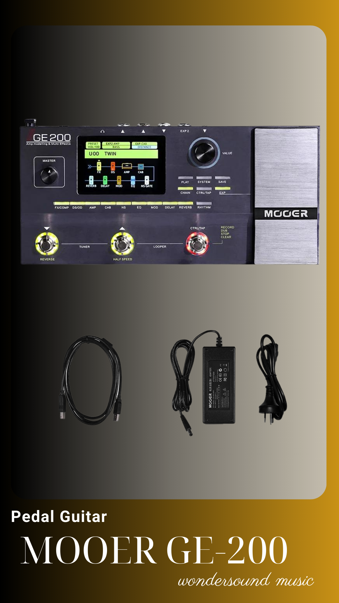 PEDAL GUITAR ELECTRIC (Multi Effects) MOOER GE-200