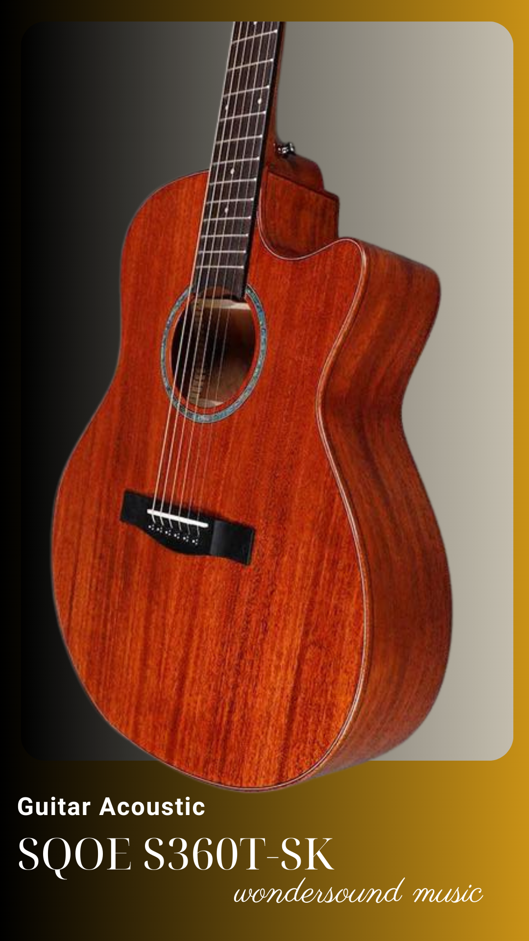 ACOUSIC GUITAR SQOE S360T-SK