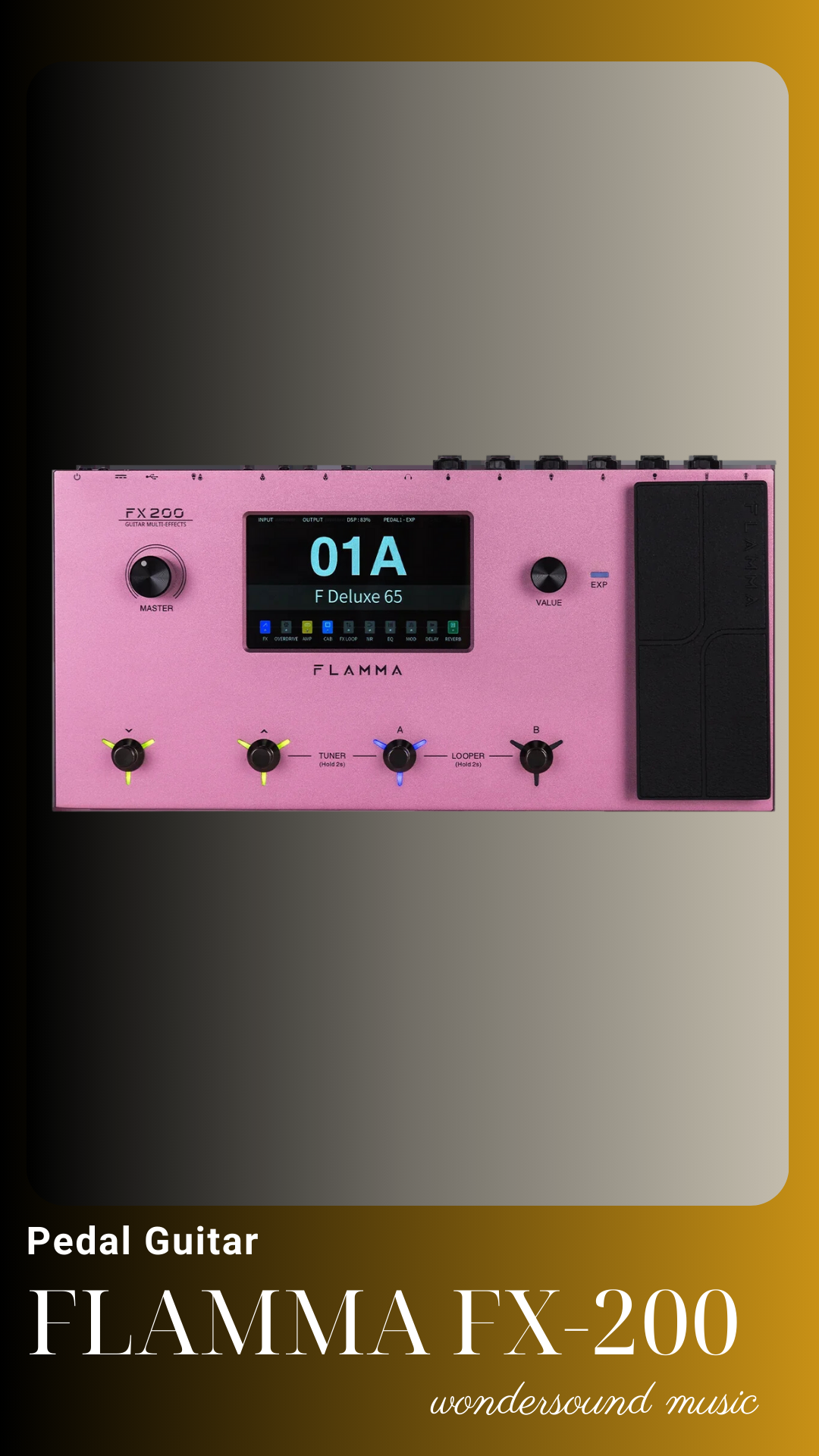 PEDAL GUITAR ELECTRIC (Multi Effects) FLAMMA FX-200