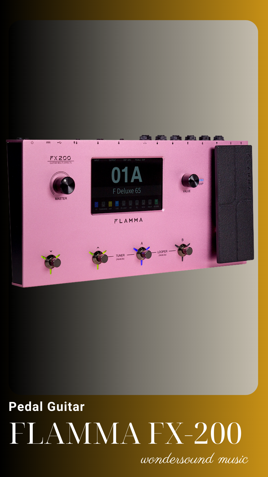 PEDAL GUITAR ELECTRIC (Multi Effects) FLAMMA FX-200