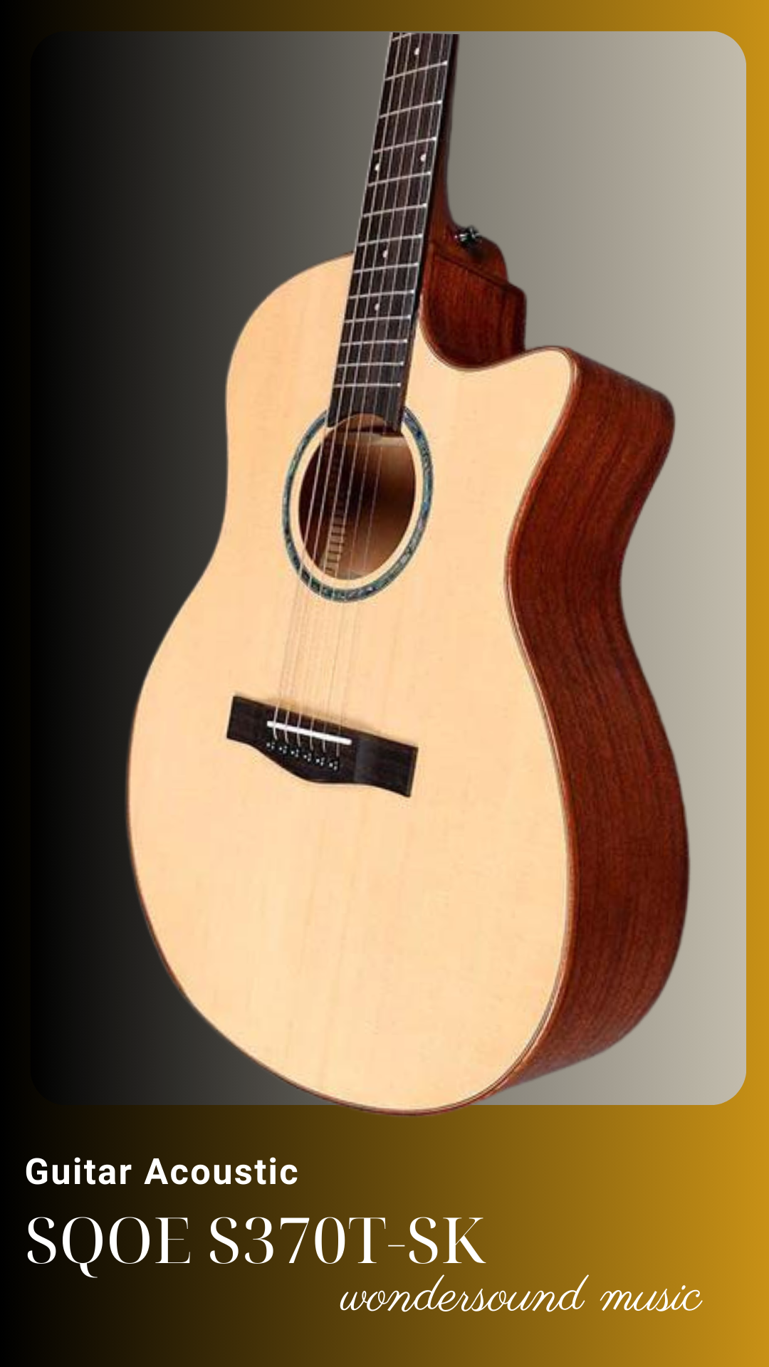 ACOUSIC GUITAR SQOE S370T-SK