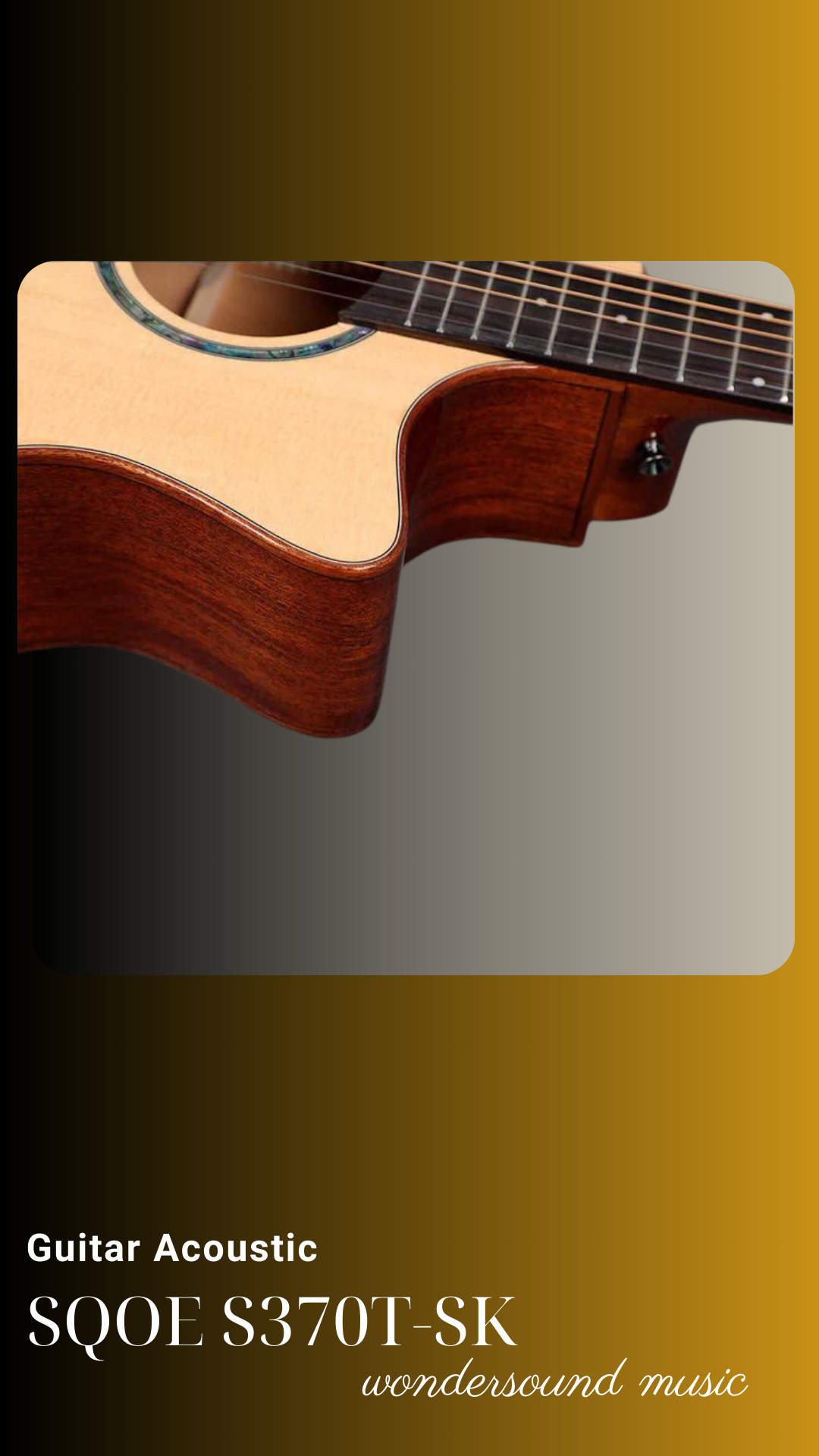 ACOUSIC GUITAR SQOE S370T-SK