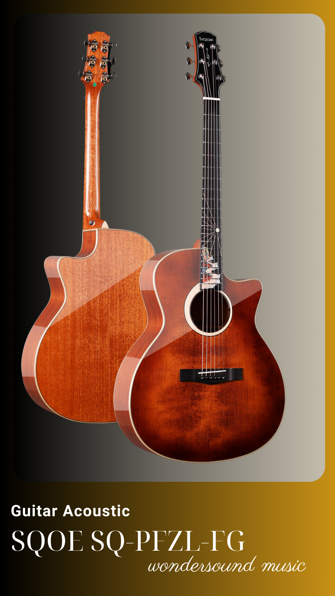 ACOUSIC GUITAR SQOE SQ-PFZL-FG