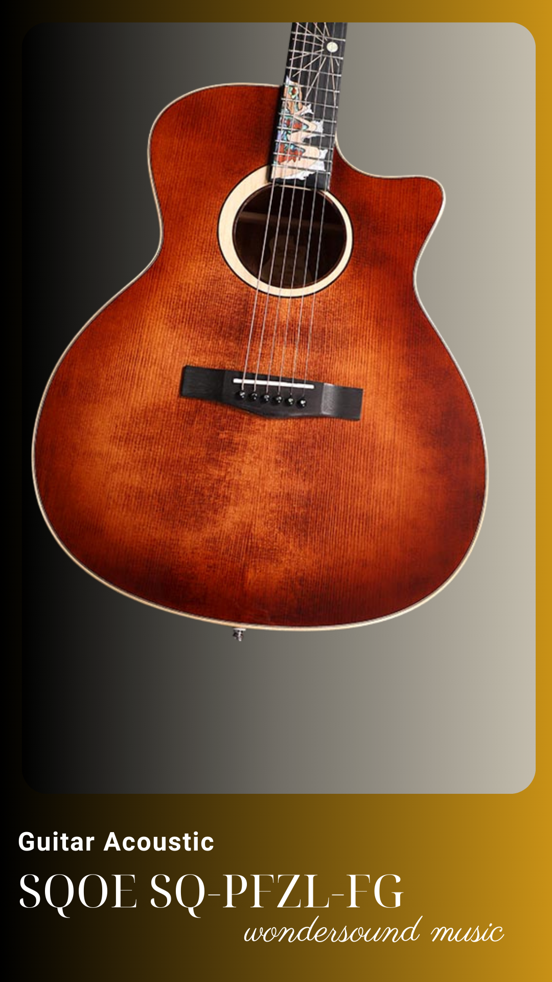 ACOUSIC GUITAR SQOE SQ-PFZL-FG