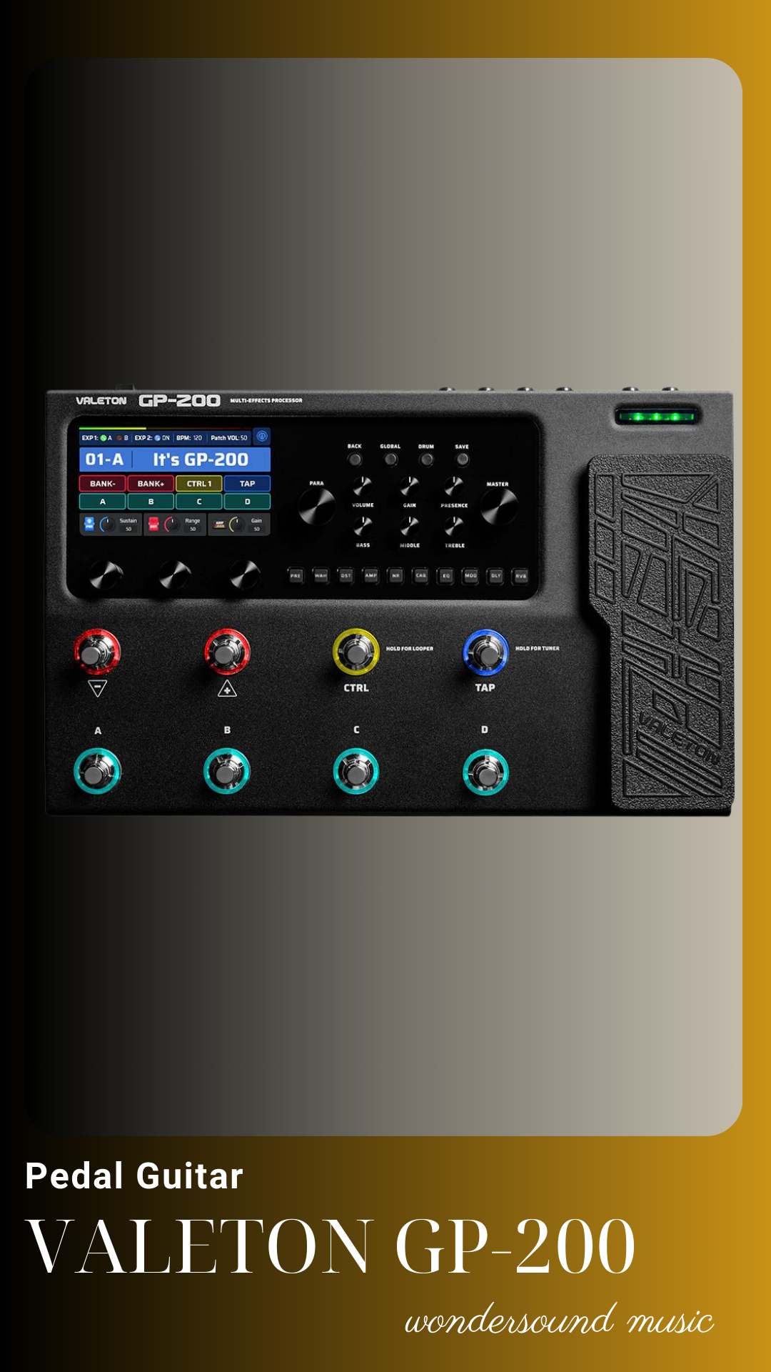 PEDAL GUITAR ELECTRIC (Multi Effects) VALETON GP-200