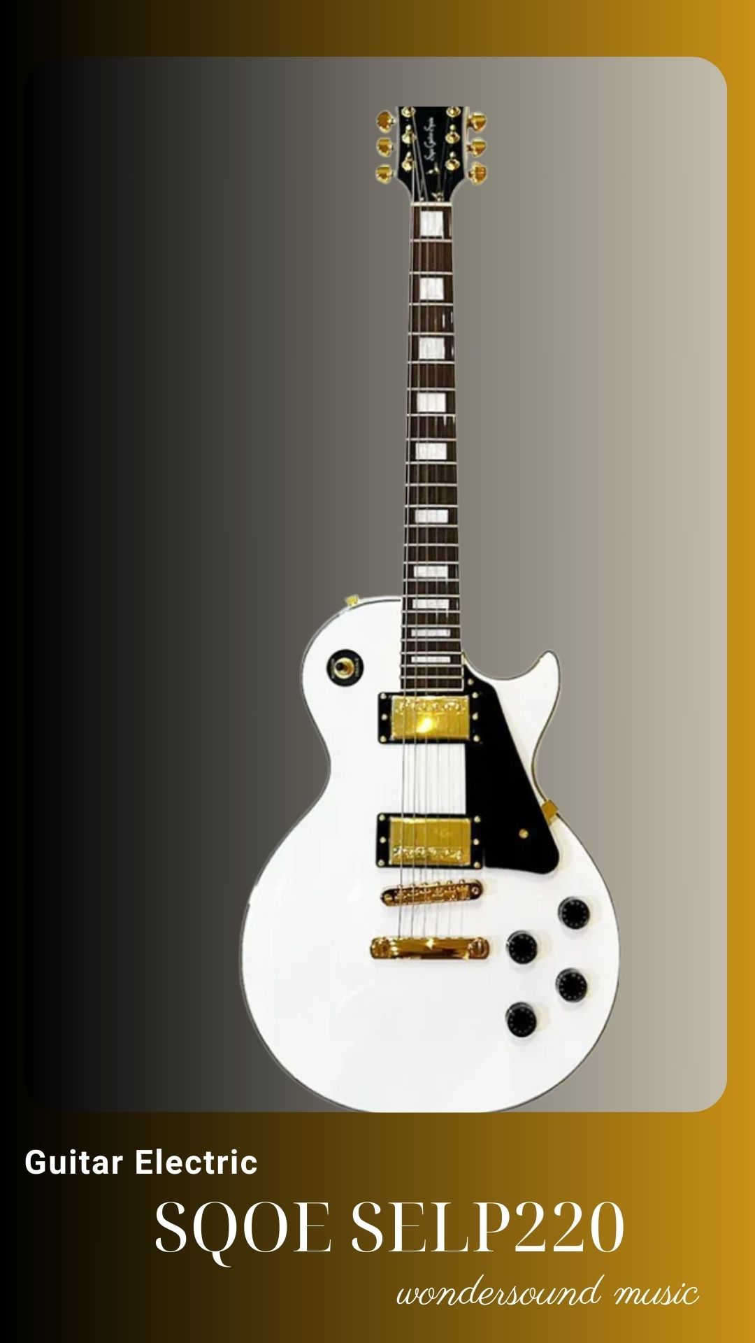  ELECTRIC GUITAR SQOE SELP300-WH Les Paul 