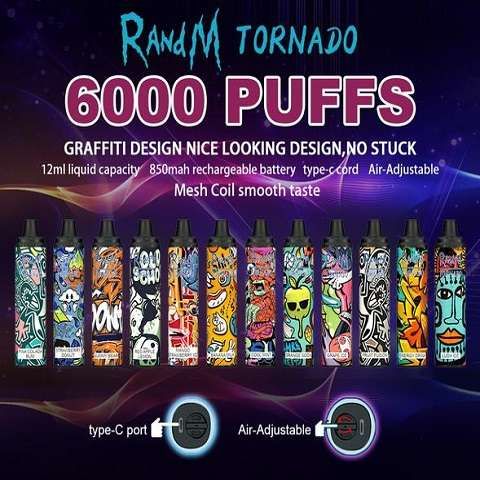 RANDM TORNADO AIRFLOW (6000 PUFFS)