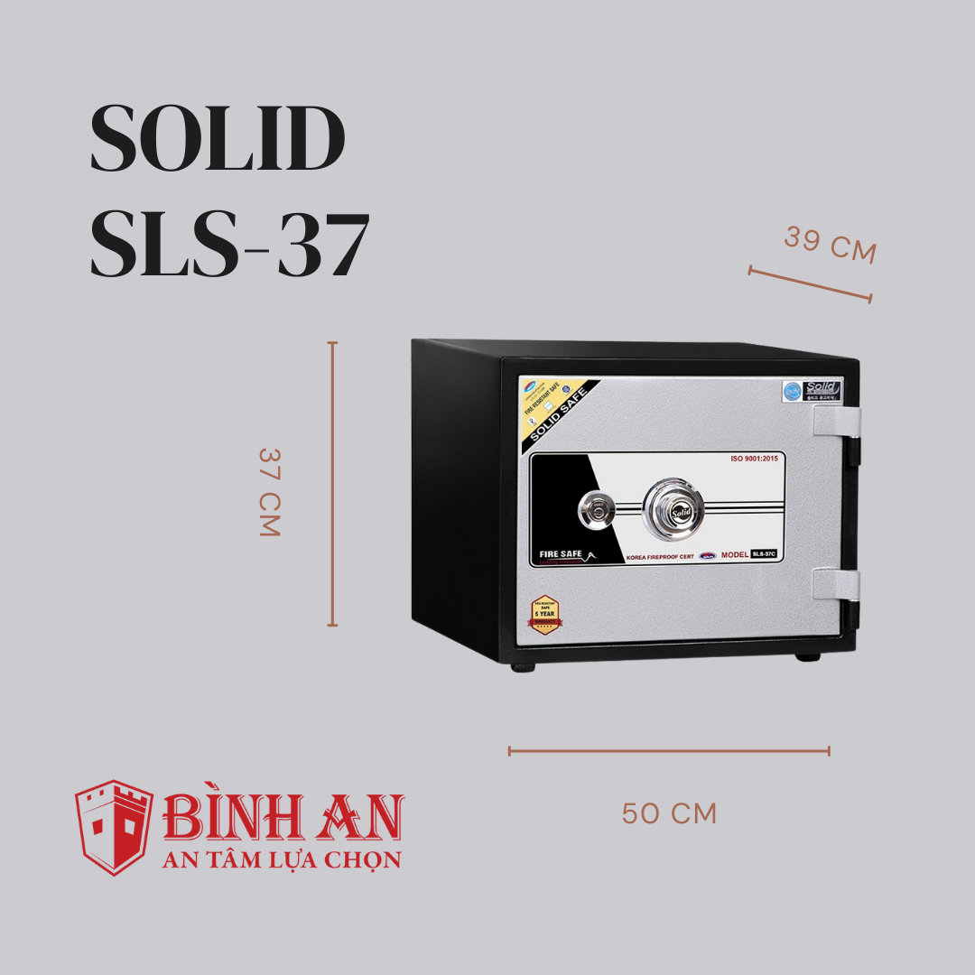 Két Sắt Solid SLS-37 (65kg) Công Nghệ Hàn Quốc
