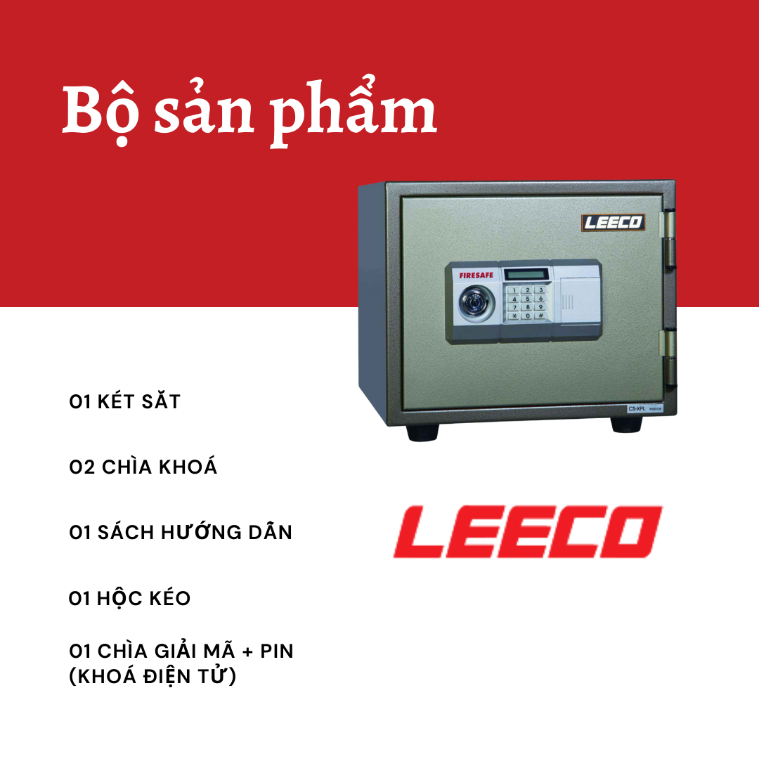Két sắt LEECO CS (45kg) Nhập Khẩu Chính Hãng Thái Lan